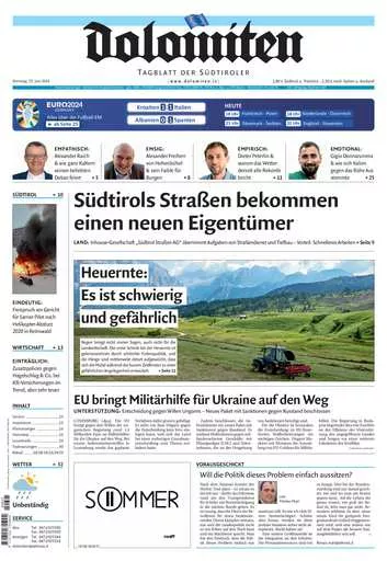 Prima-pagina-dolomiten-del-2024-06-25