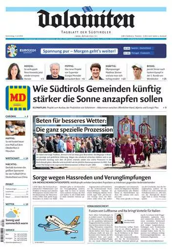 Prima-pagina-dolomiten-del-2024-07-04