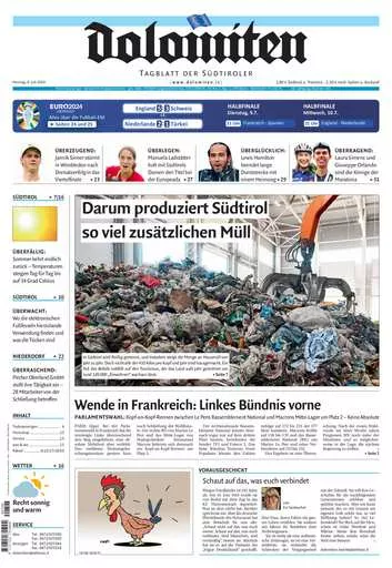 Prima-pagina-dolomiten-del-2024-07-08