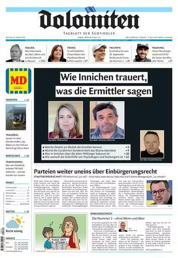 Prima-pagina-dolomiten-del-2024-08-20