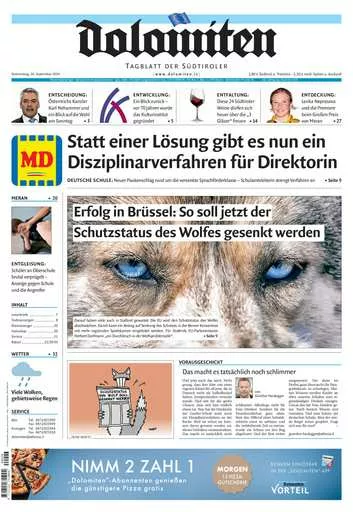 Prima-pagina-dolomiten-del-2024-09-26