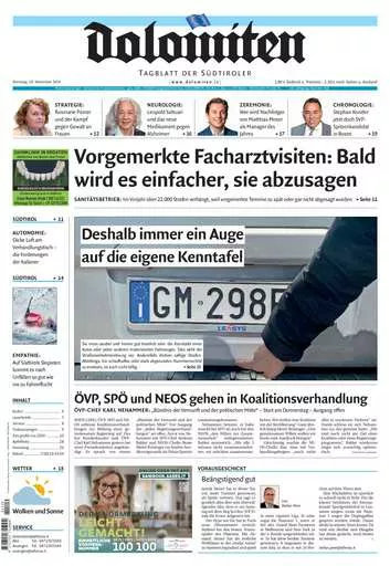 Prima-pagina-dolomiten-del-2024-11-19