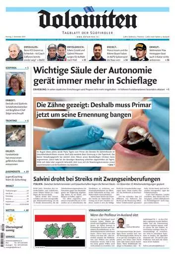 Prima-pagina-dolomiten-del-2024-12-02