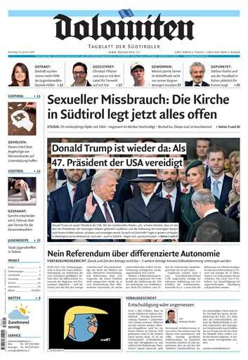 Prima-pagina-dolomiten-del-2025-01-21