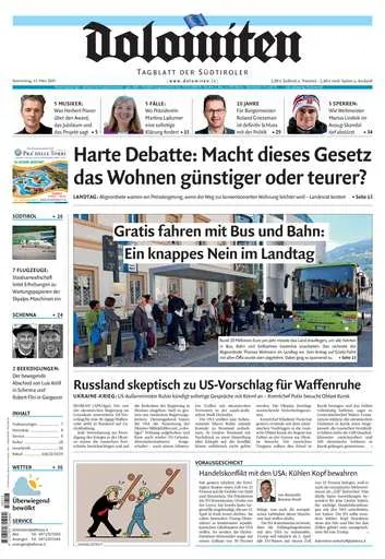 Prima-pagina-dolomiten-del-2025-03-13