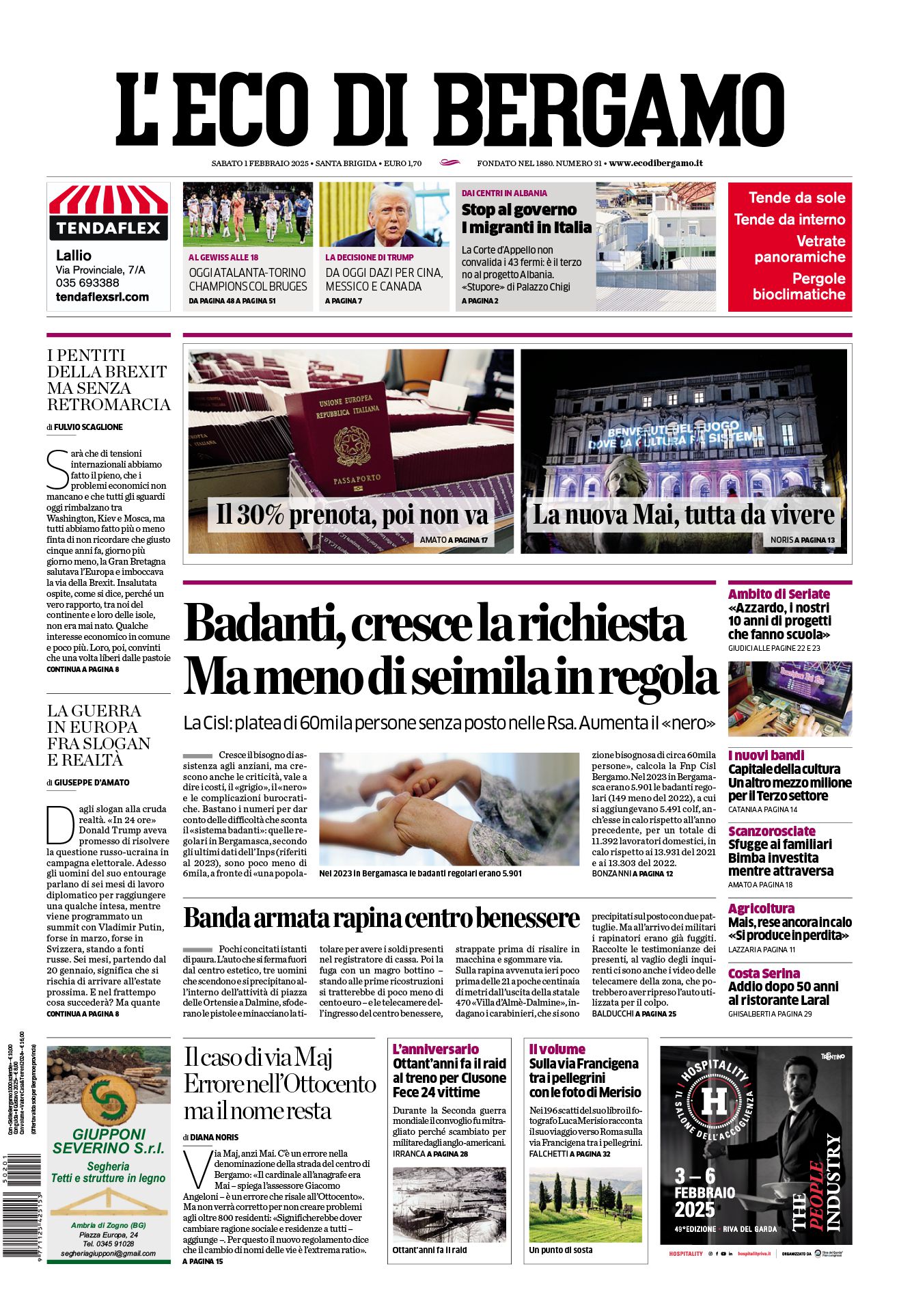 Prima-pagina-eco-di-bergamo-edizione-di-oggi-01-02-2025