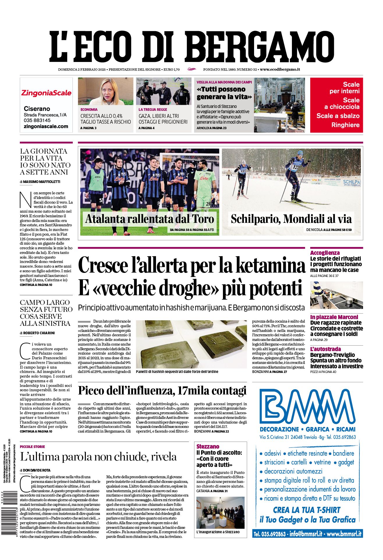 Prima-pagina-eco-di-bergamo-edizione-di-oggi-02-02-2025