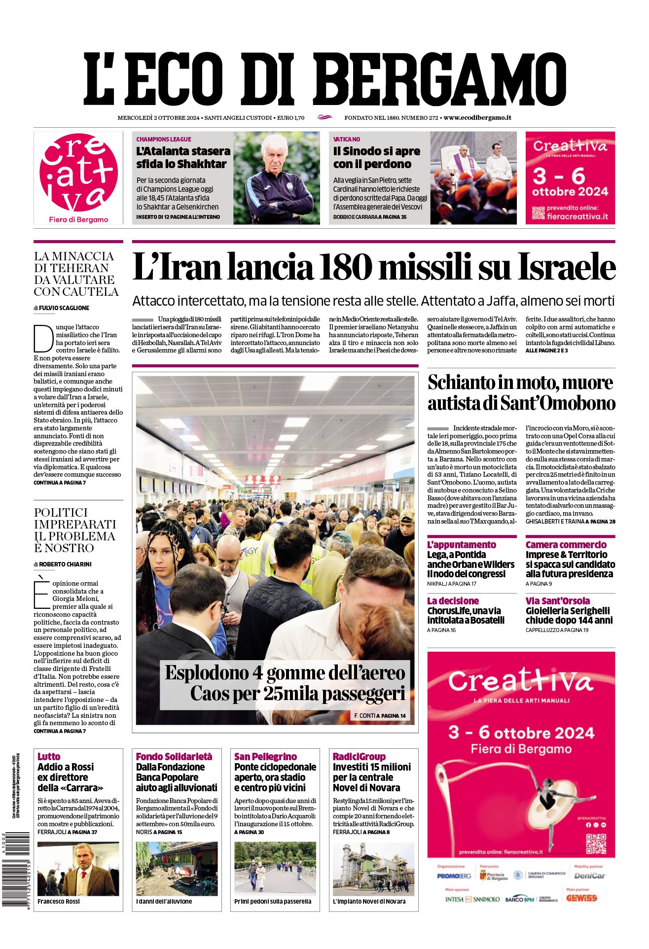 Prima-pagina-eco-di-bergamo-edizione-di-oggi-02-10-2024