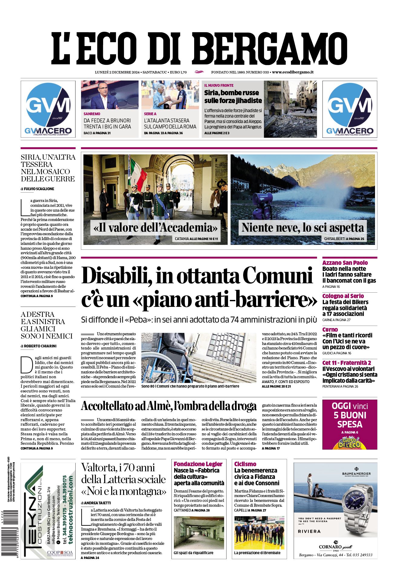 Prima-pagina-eco-di-bergamo-edizione-di-oggi-02-12-2024