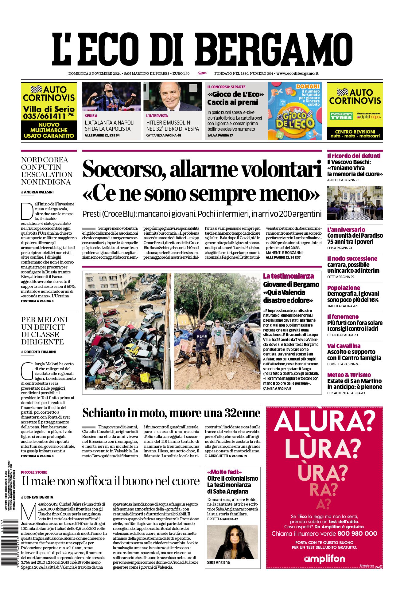 Prima-pagina-eco-di-bergamo-edizione-di-oggi-03-11-2024