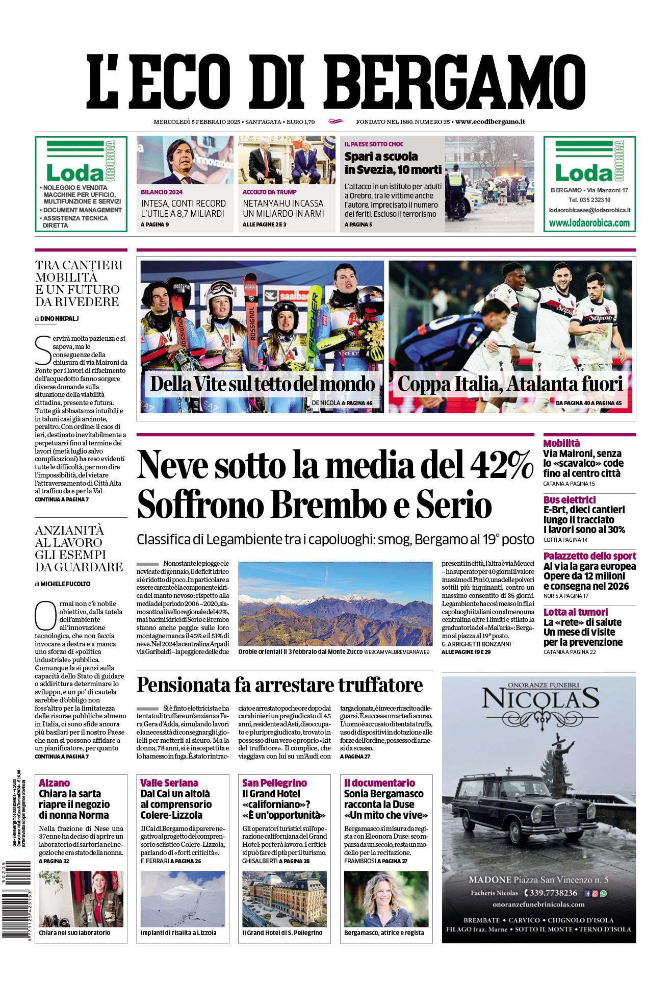 Prima-pagina-eco-di-bergamo-edizione-di-oggi-05-02-2025