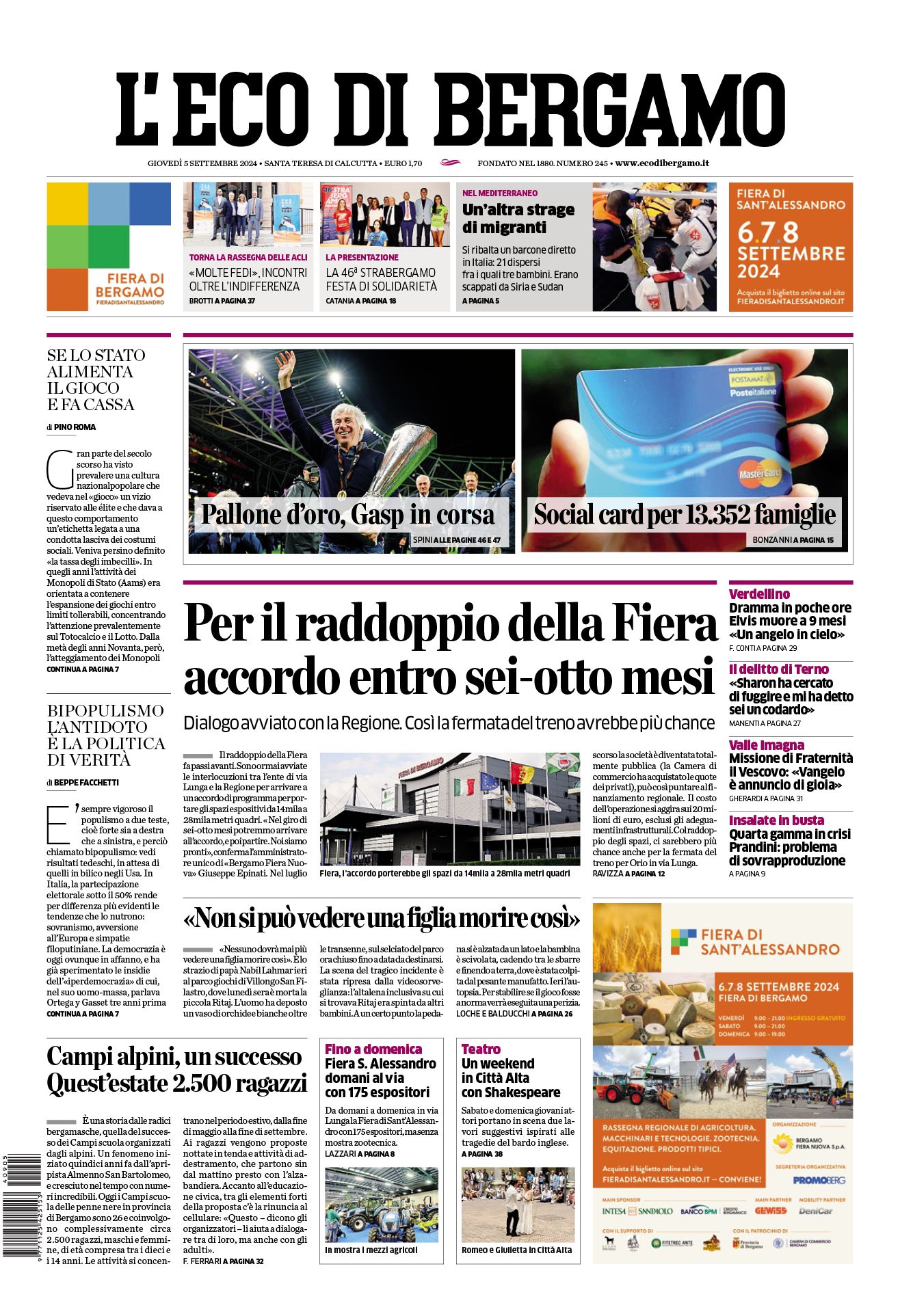 Prima-pagina-eco-di-bergamo-edizione-di-oggi-05-09-2024