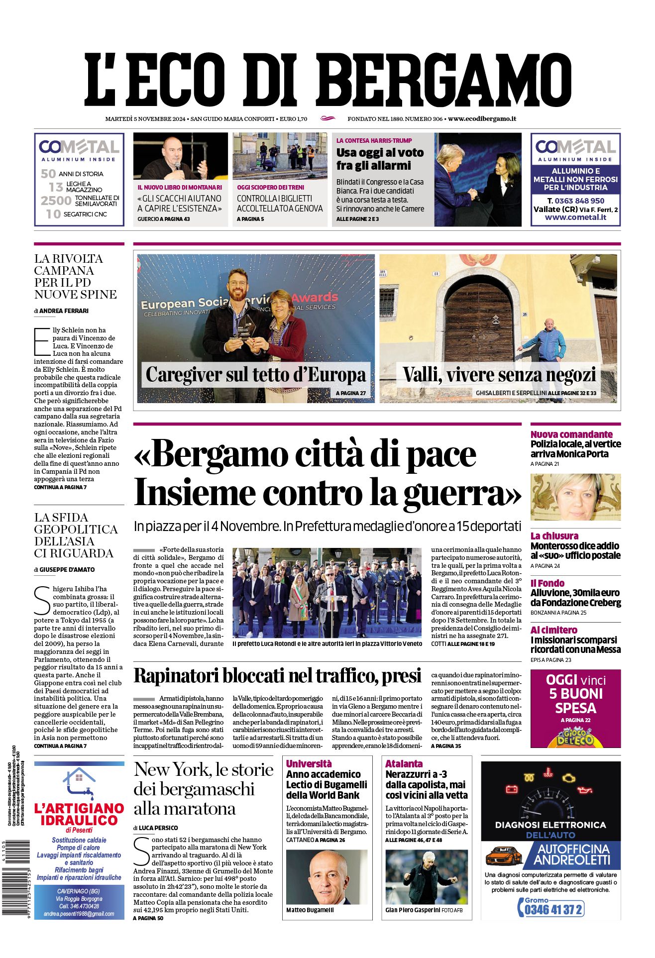 Prima-pagina-eco-di-bergamo-edizione-di-oggi-05-11-2024