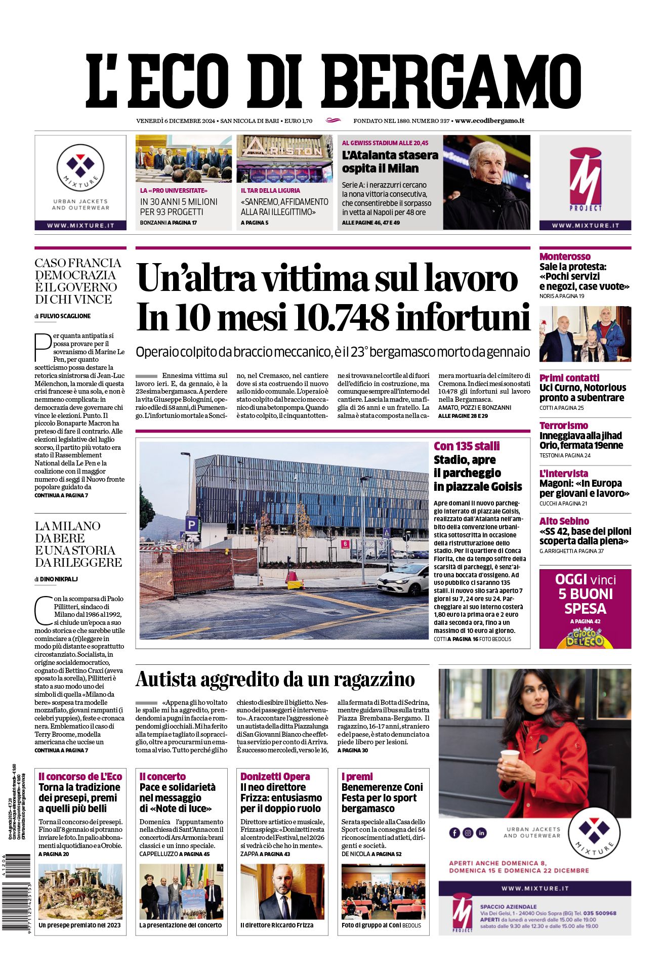 Prima-pagina-eco-di-bergamo-edizione-di-oggi-06-12-2024