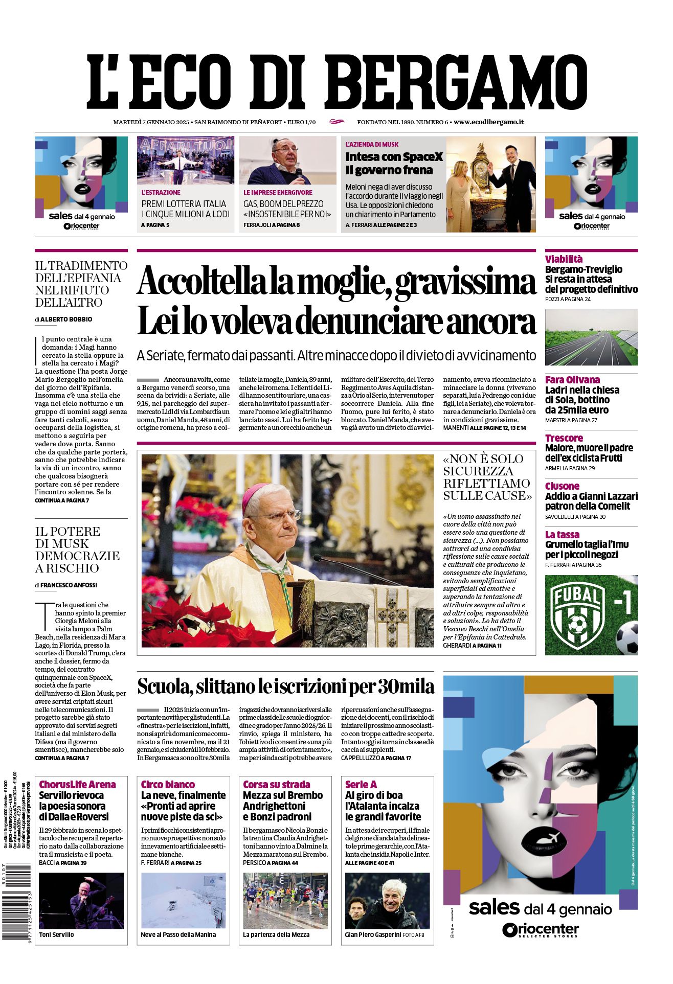 Prima-pagina-eco-di-bergamo-edizione-di-oggi-07-01-2025