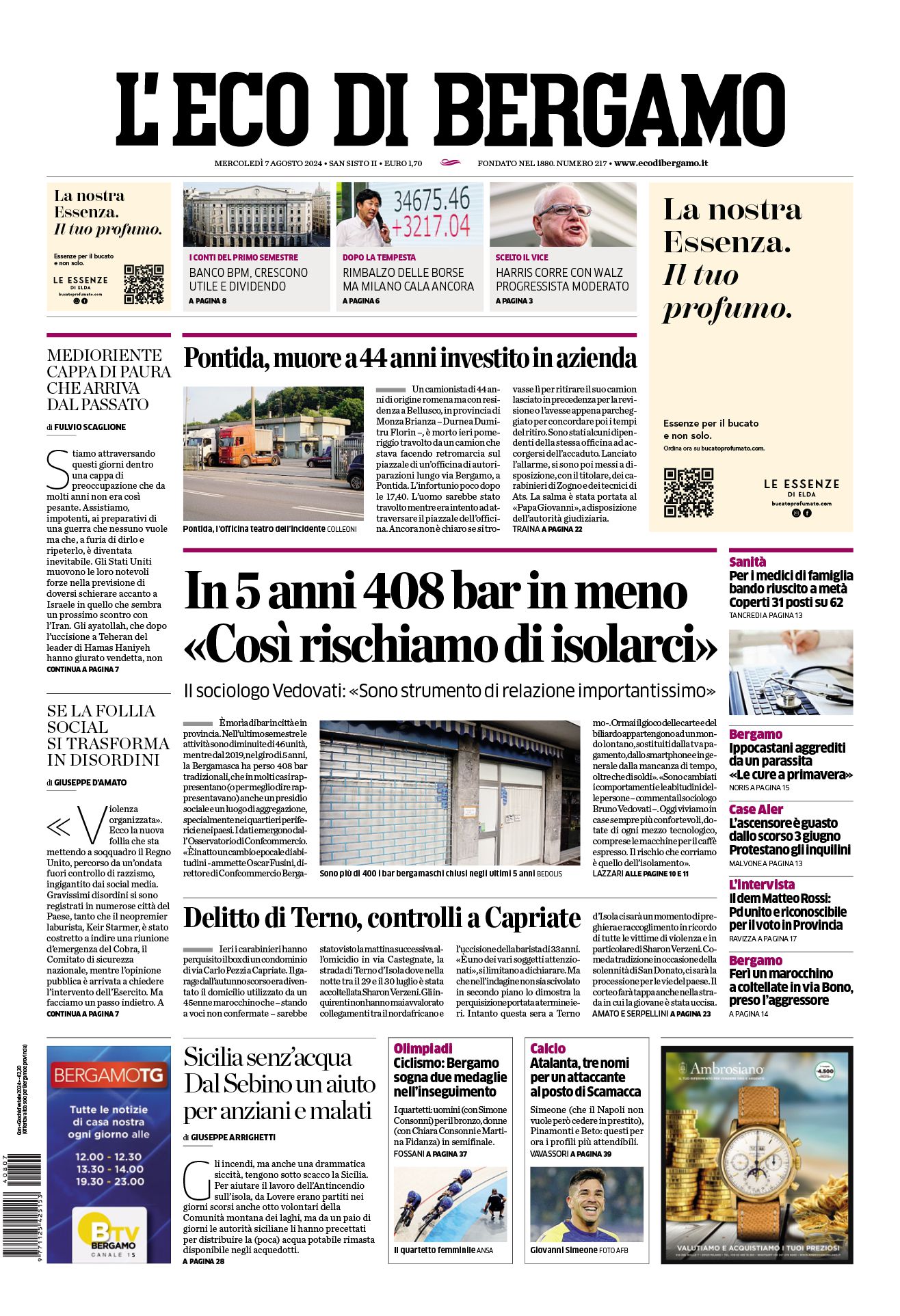 Prima-pagina-eco-di-bergamo-edizione-di-oggi-07-08-2024