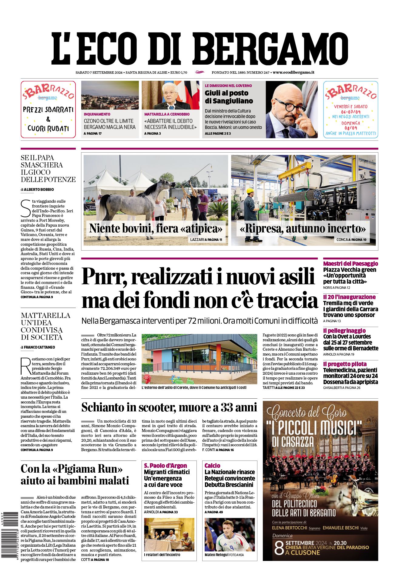 Prima-pagina-eco-di-bergamo-edizione-di-oggi-07-09-2024