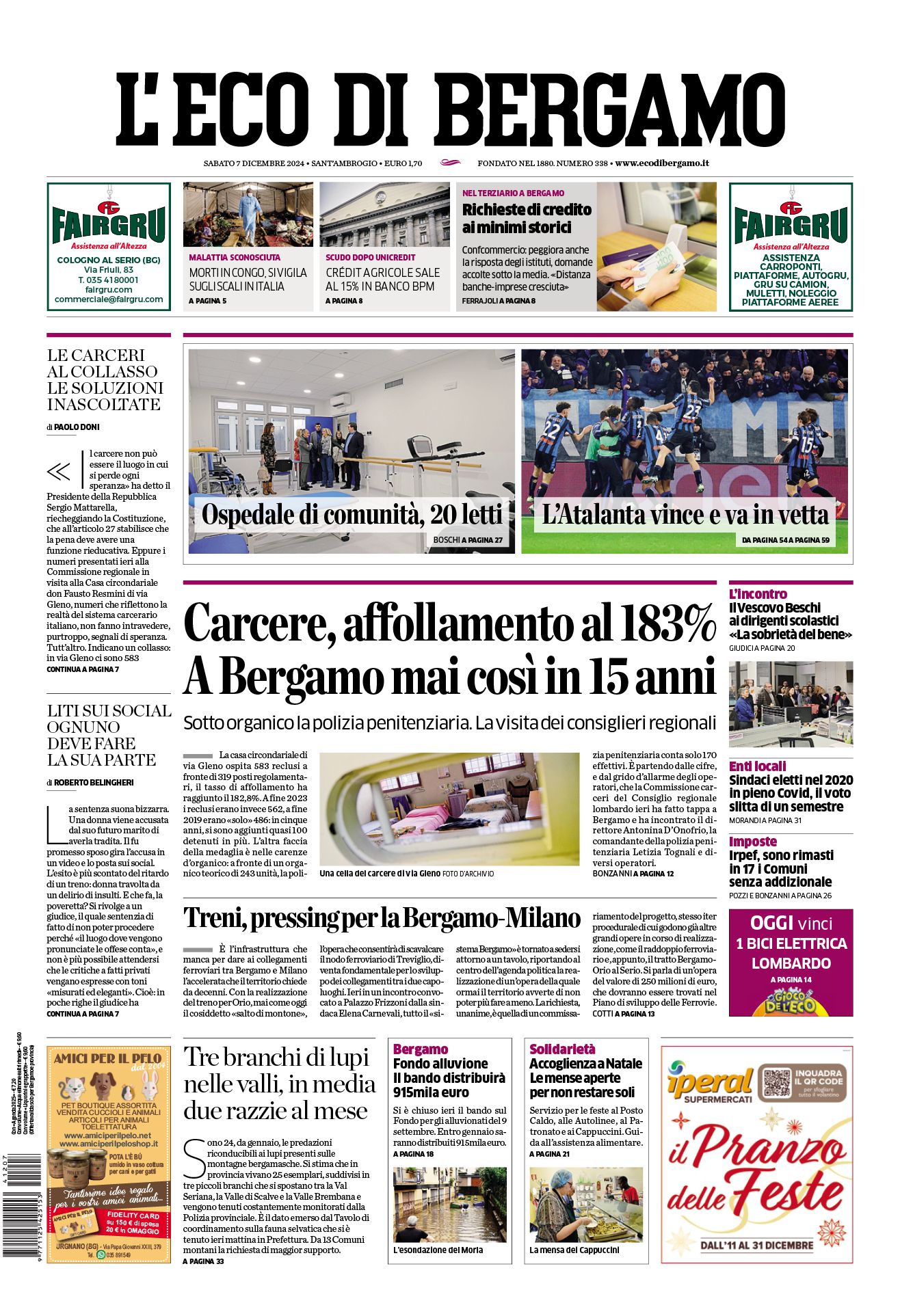 Prima-pagina-eco-di-bergamo-edizione-di-oggi-07-12-2024