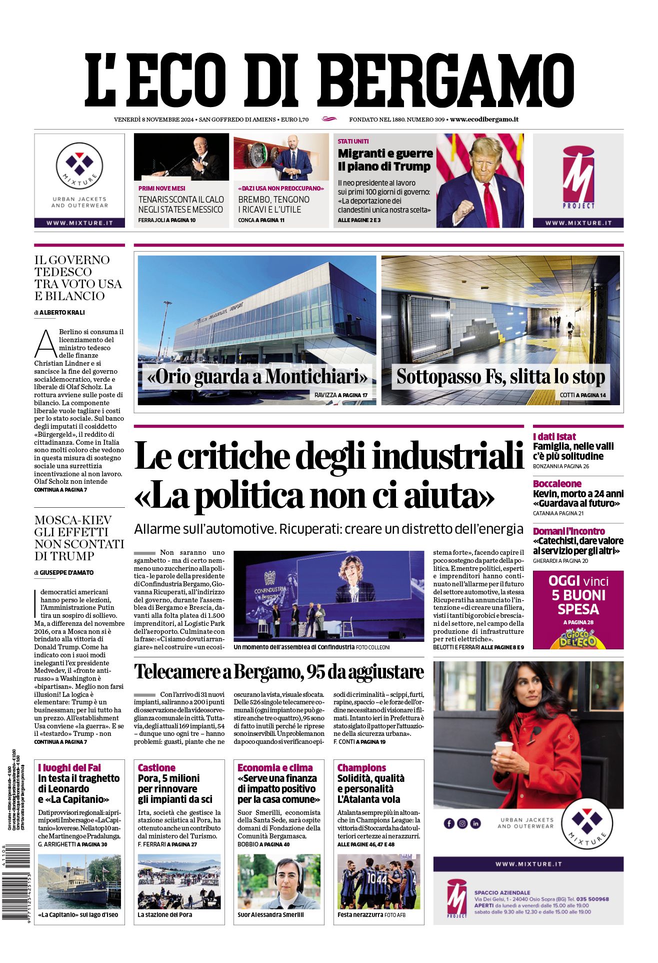 Prima-pagina-eco-di-bergamo-edizione-di-oggi-08-11-2024