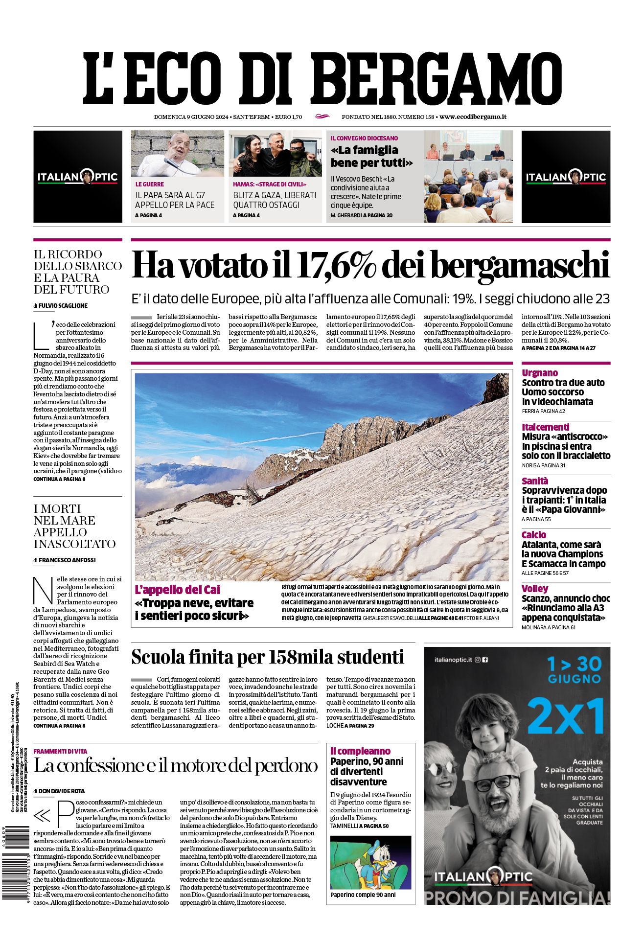 Prima-pagina-eco-di-bergamo-edizione-di-oggi-09-06-2024