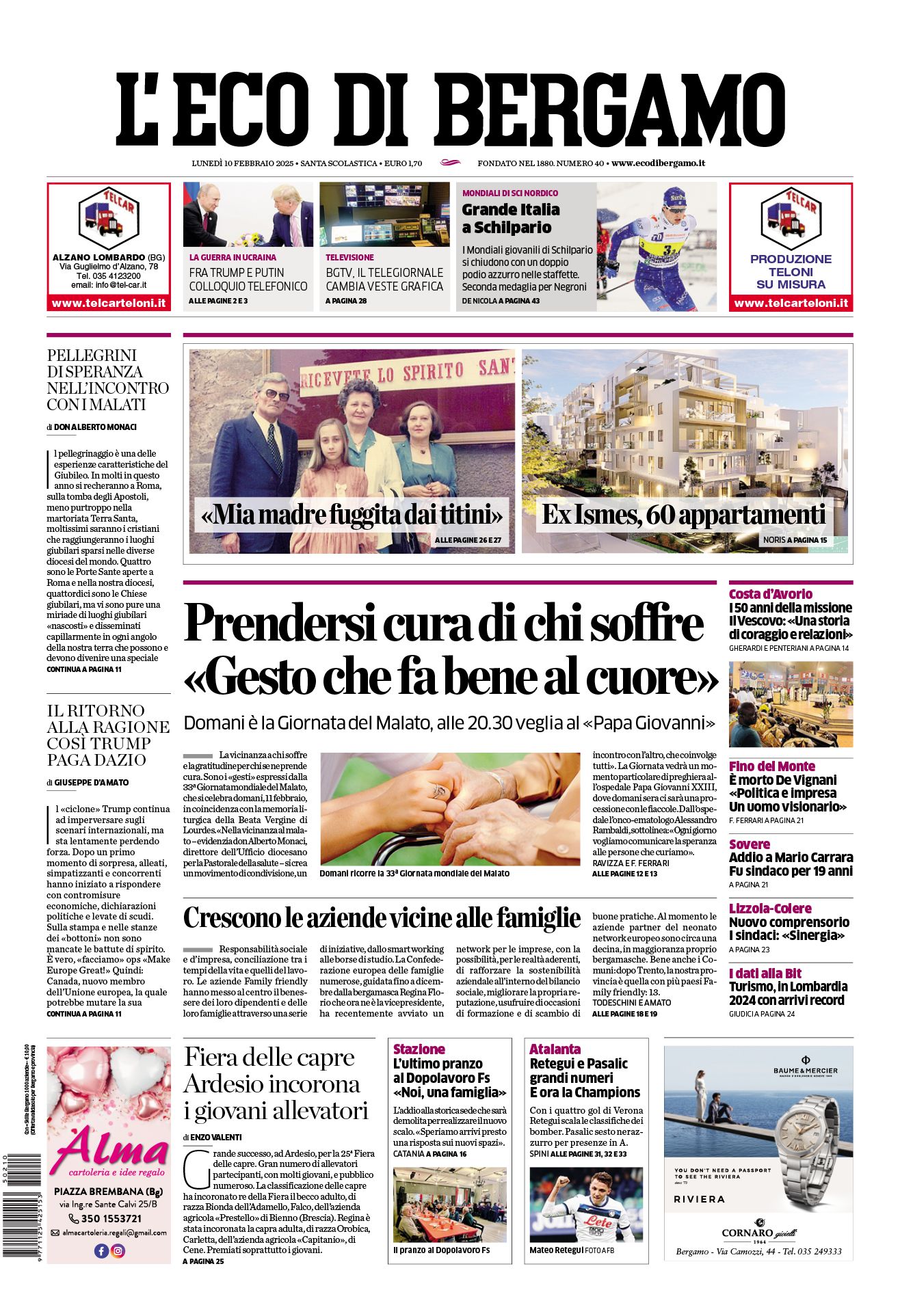 Prima-pagina-eco-di-bergamo-edizione-di-oggi-10-02-2025