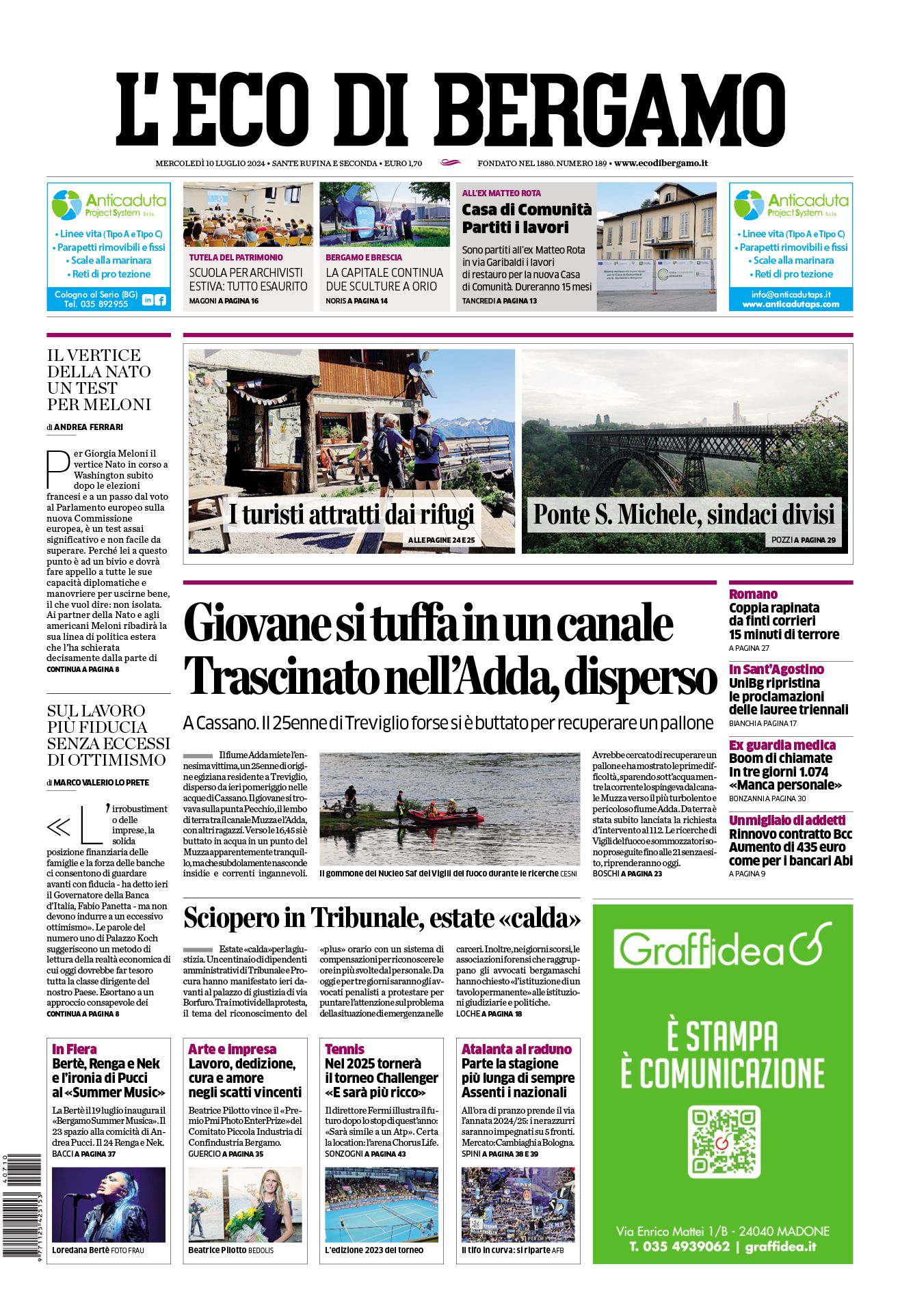 Prima-pagina-eco-di-bergamo-edizione-di-oggi-10-07-2024