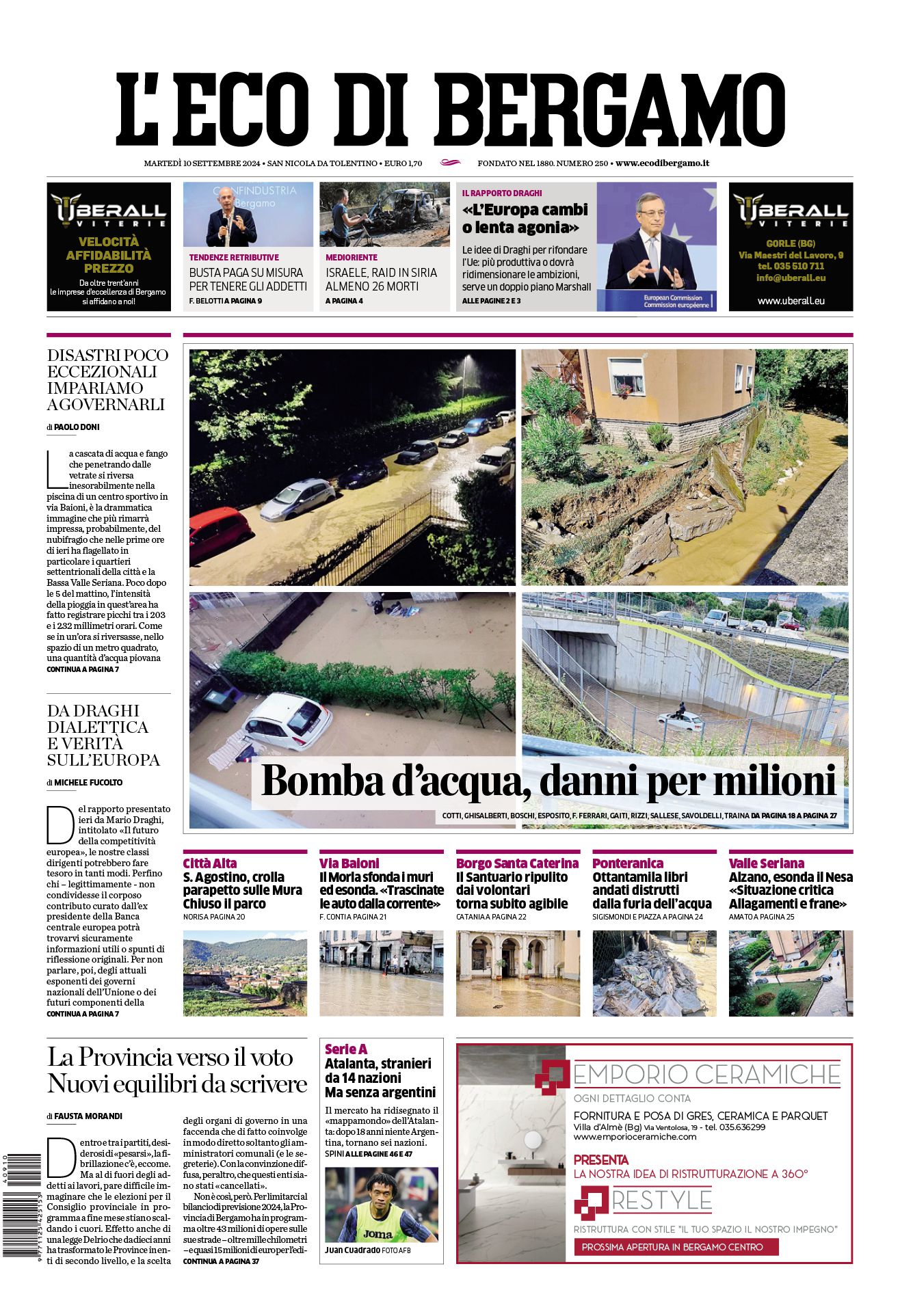 Prima-pagina-eco-di-bergamo-edizione-di-oggi-10-09-2024