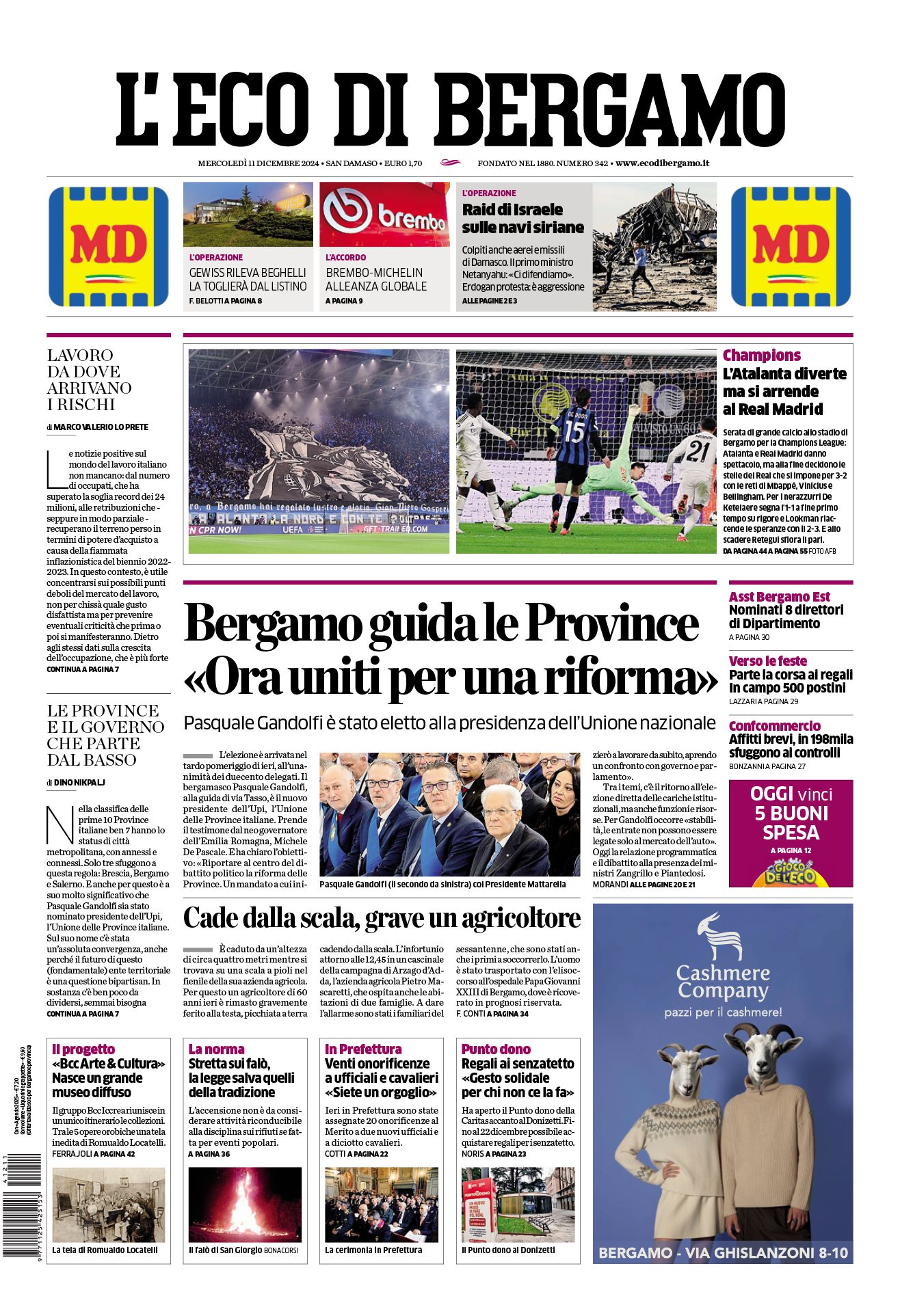 Prima-pagina-eco-di-bergamo-edizione-di-oggi-11-12-2024