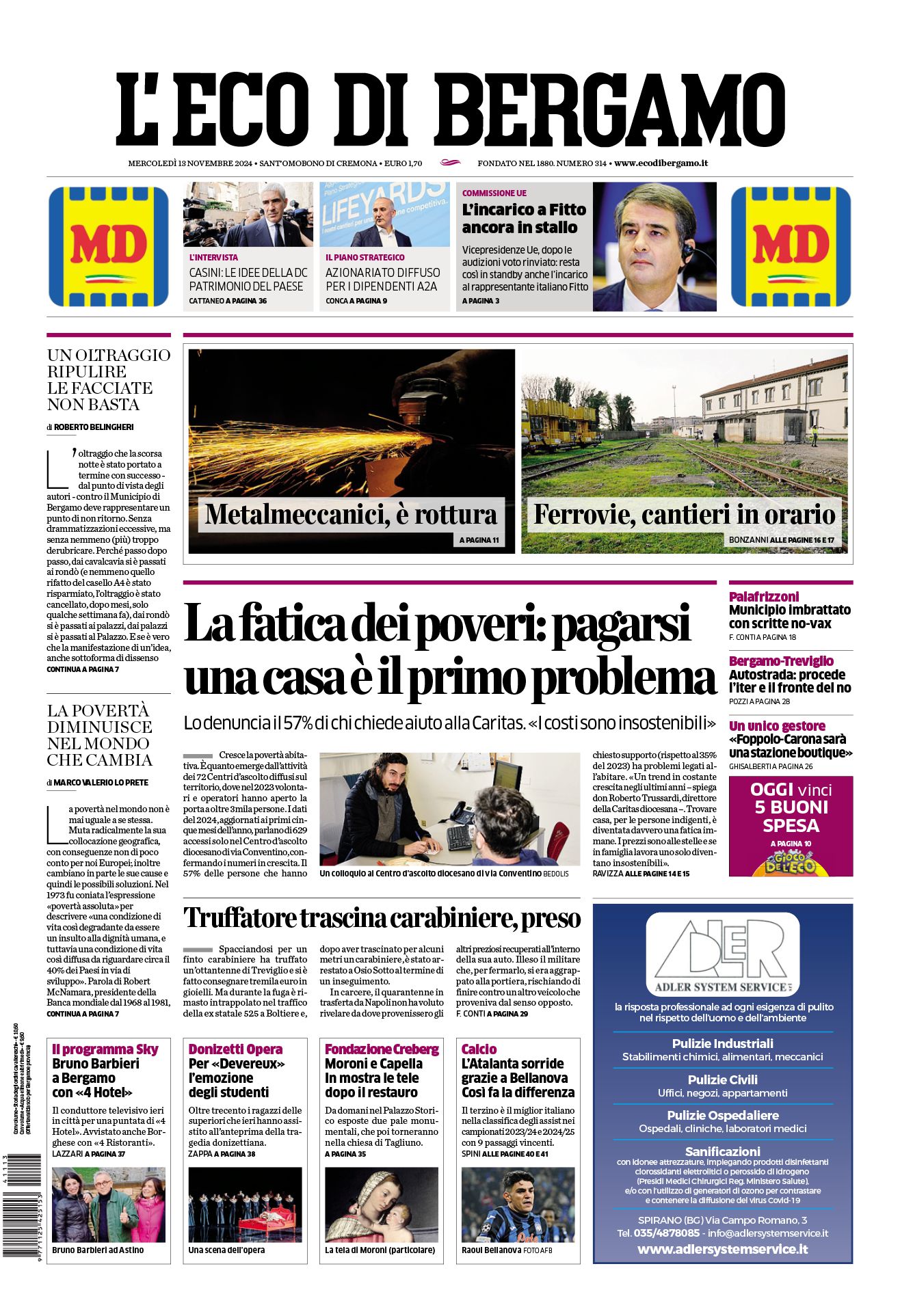 Prima-pagina-eco-di-bergamo-edizione-di-oggi-13-11-2024