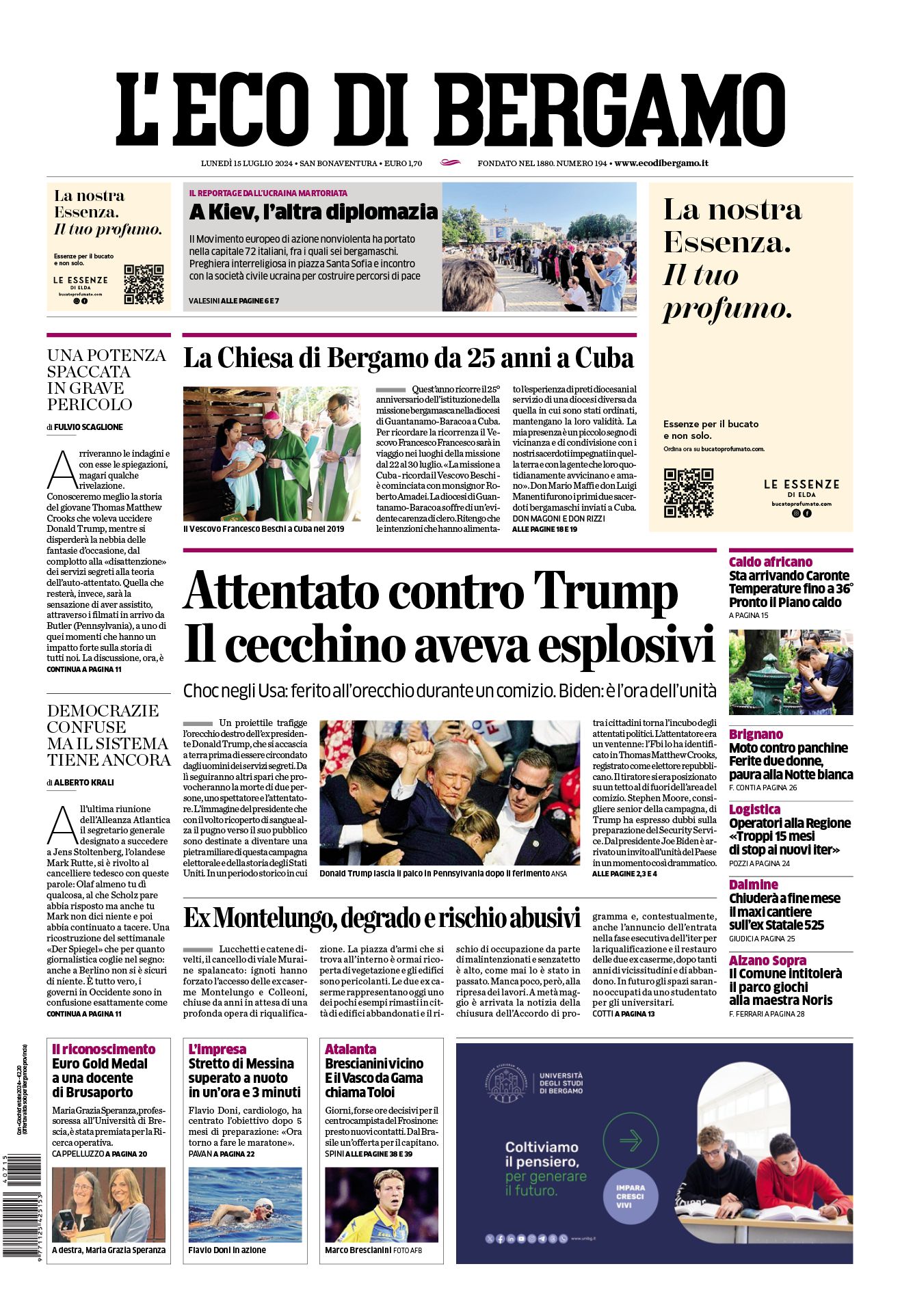 Prima-pagina-eco-di-bergamo-edizione-di-oggi-15-07-2024