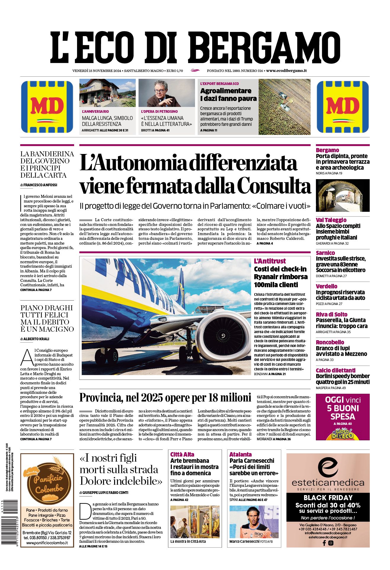 Prima-pagina-eco-di-bergamo-edizione-di-oggi-15-11-2024