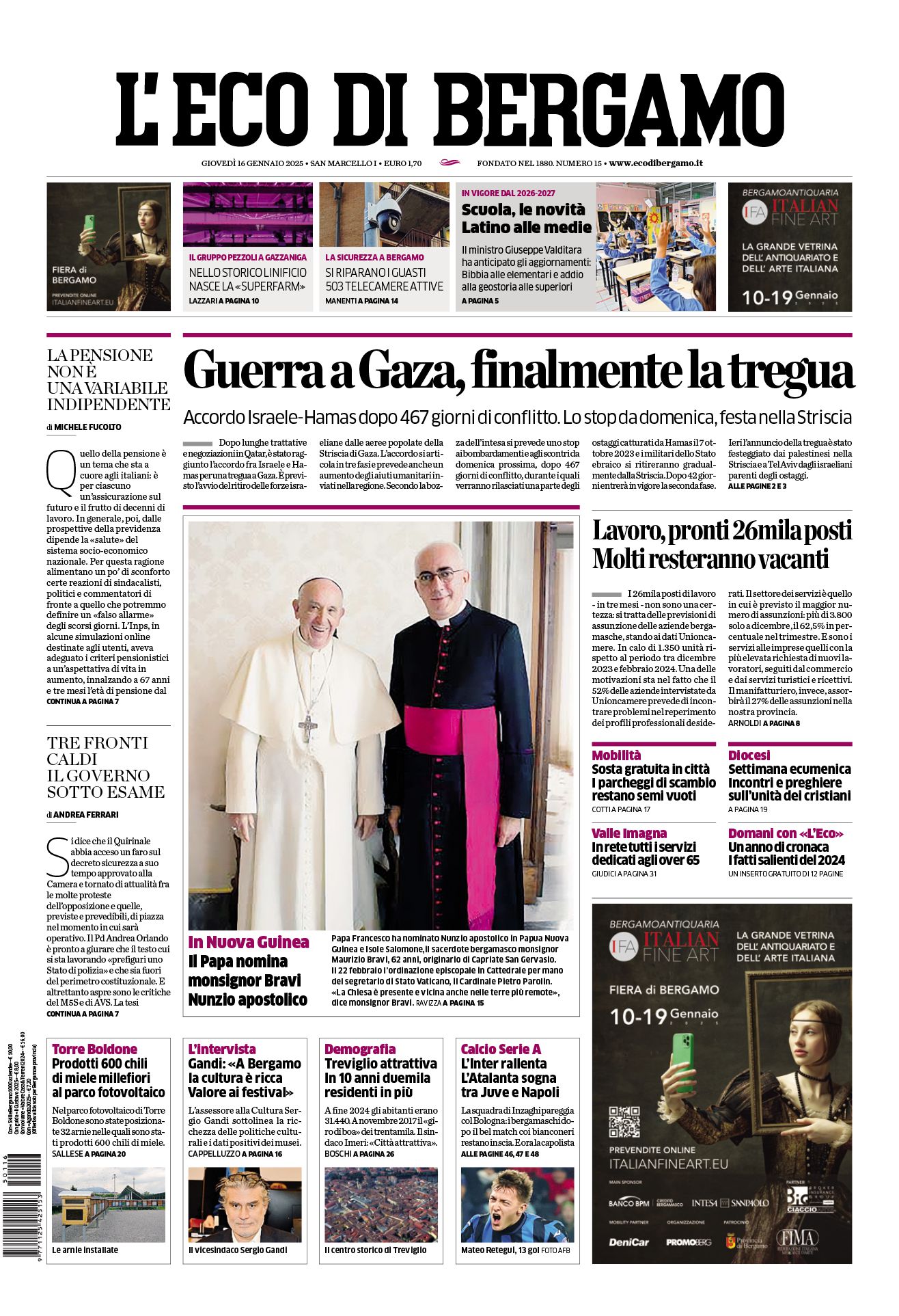 Prima-pagina-eco-di-bergamo-edizione-di-oggi-16-01-2025