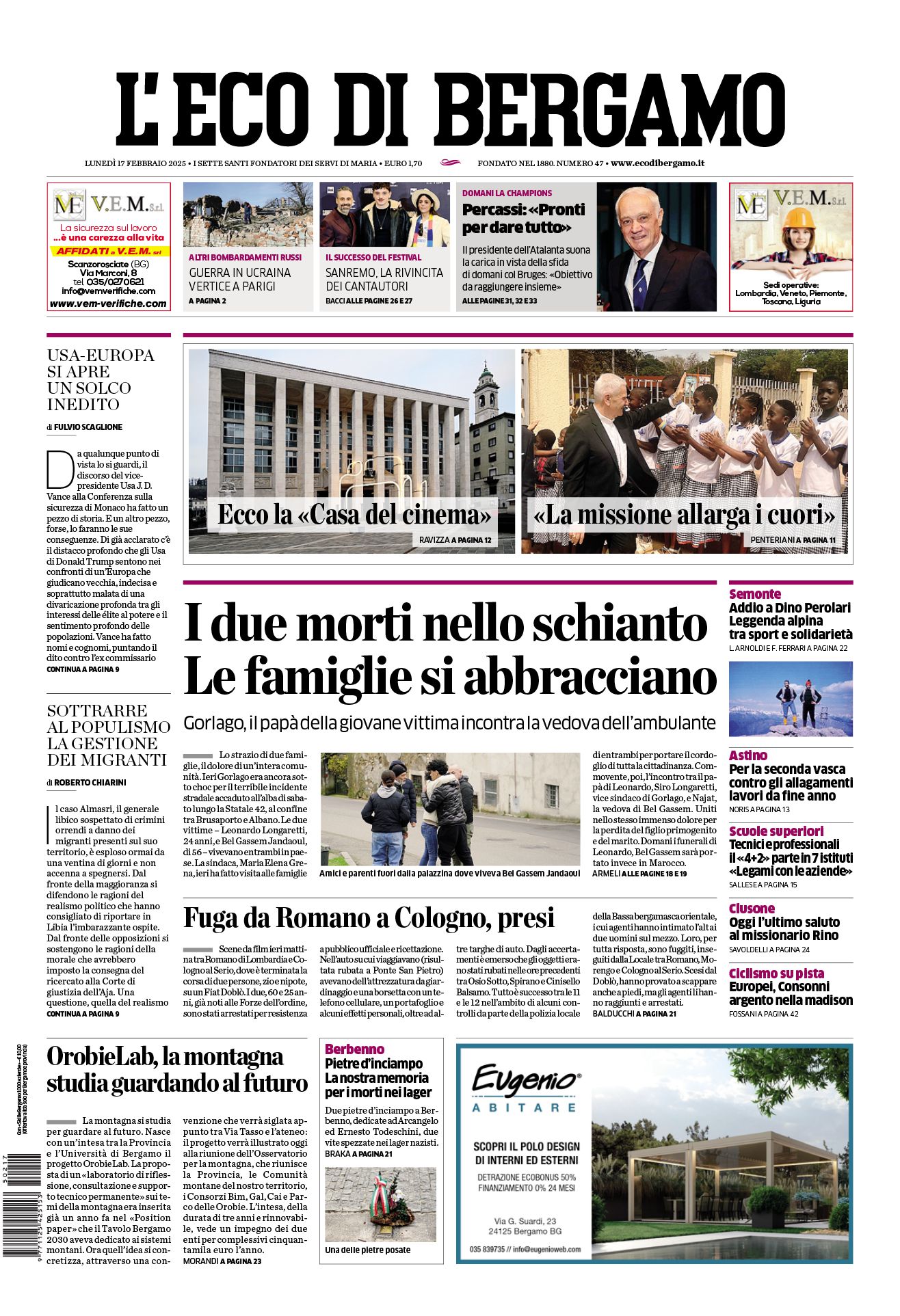 Prima-pagina-eco-di-bergamo-edizione-di-oggi-17-02-2025