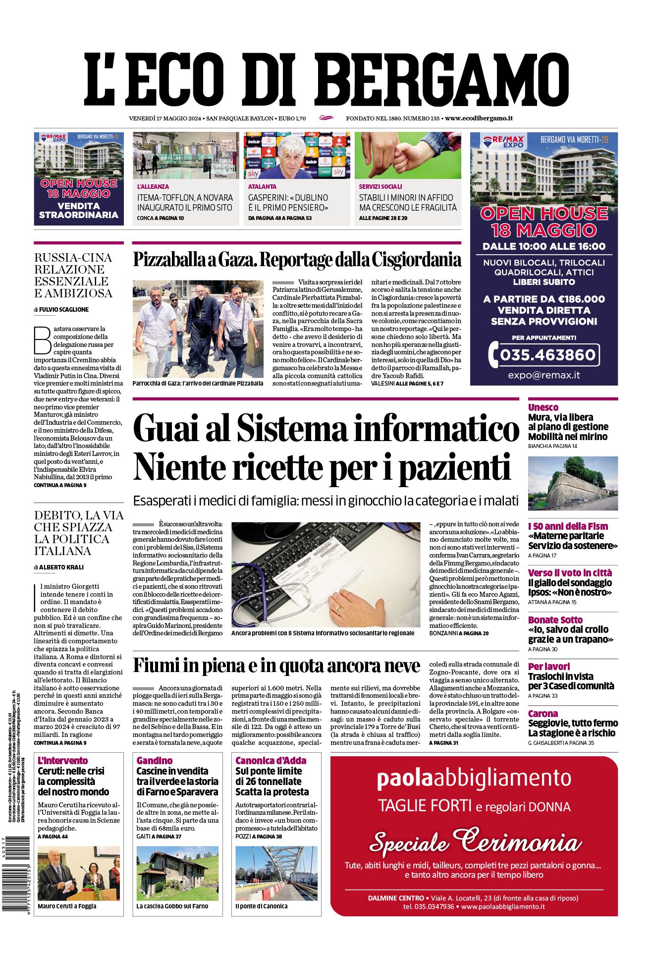 Prima-pagina-eco-di-bergamo-edizione-di-oggi-17-05-2024