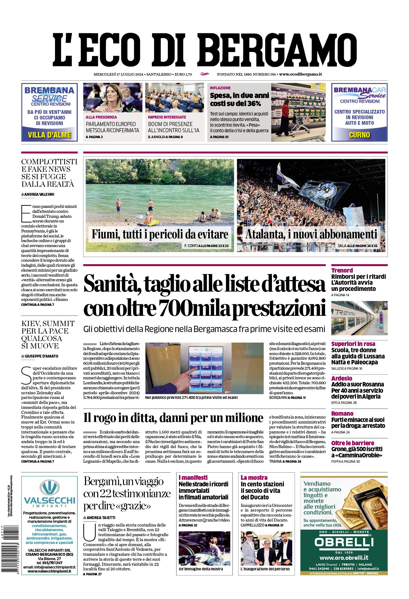 Prima-pagina-eco-di-bergamo-edizione-di-oggi-17-07-2024