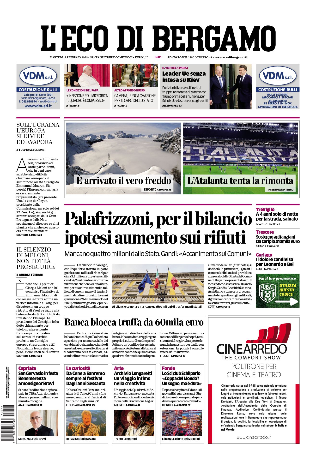 Prima-pagina-eco-di-bergamo-edizione-di-oggi-18-02-2025