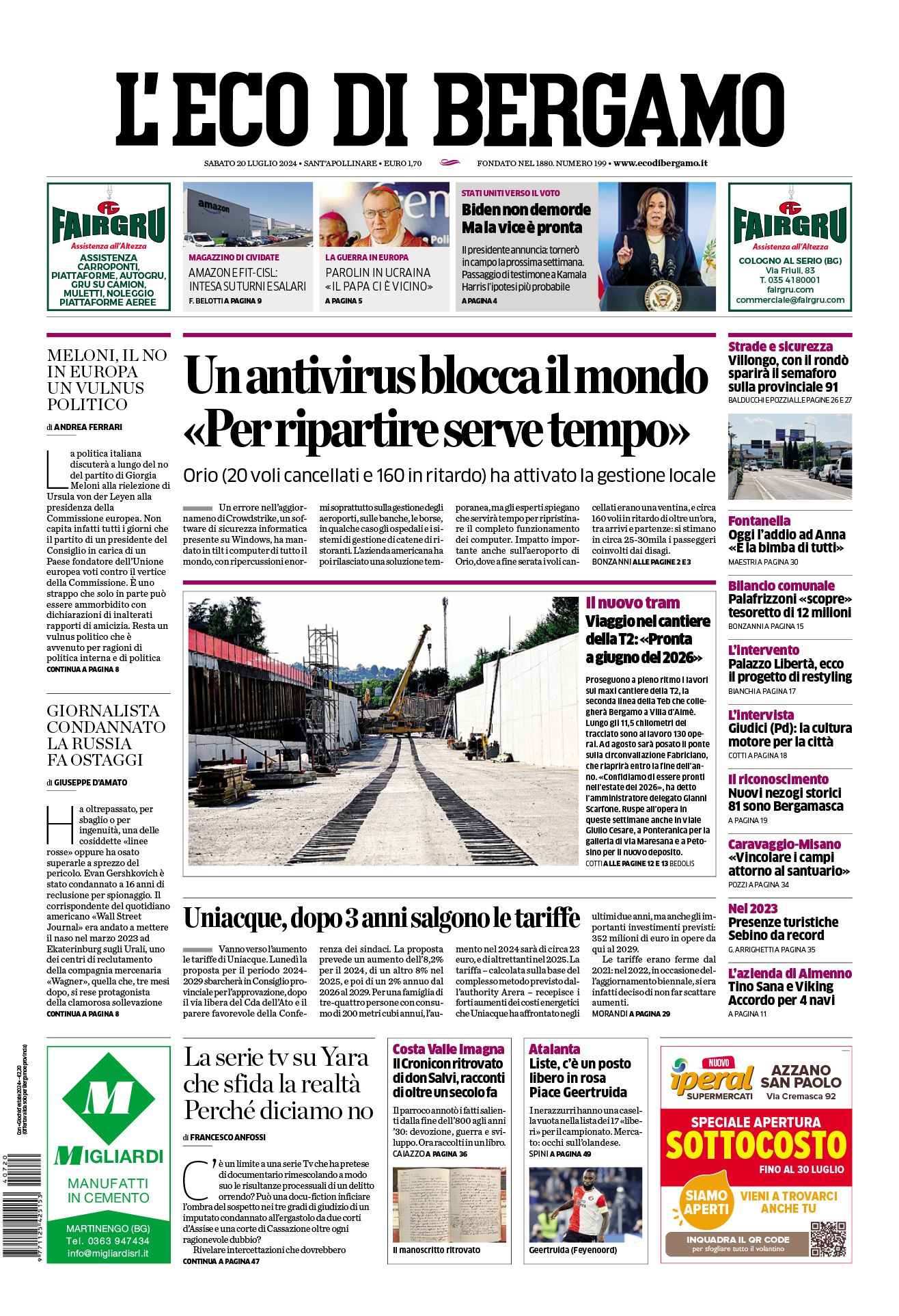 Prima-pagina-eco-di-bergamo-edizione-di-oggi-20-07-2024