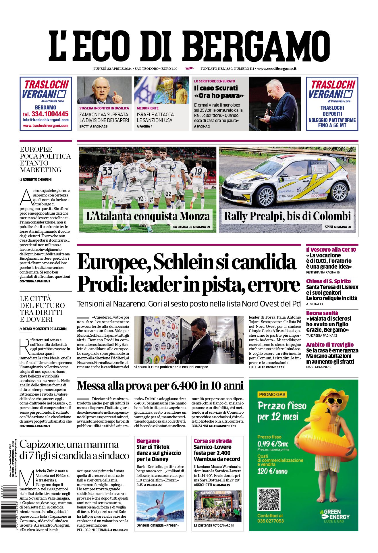 Prima-pagina-eco-di-bergamo-edizione-di-oggi-22-04-2024