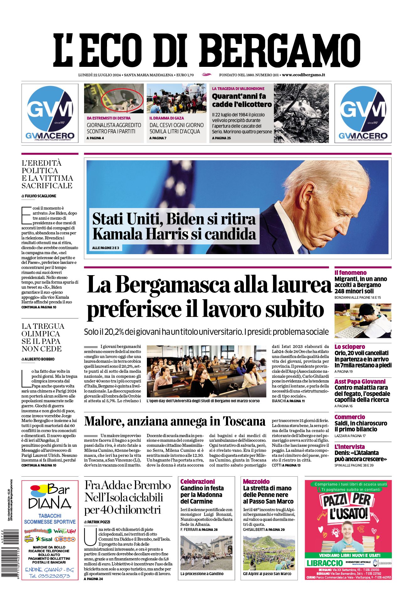 Prima-pagina-eco-di-bergamo-edizione-di-oggi-22-07-2024