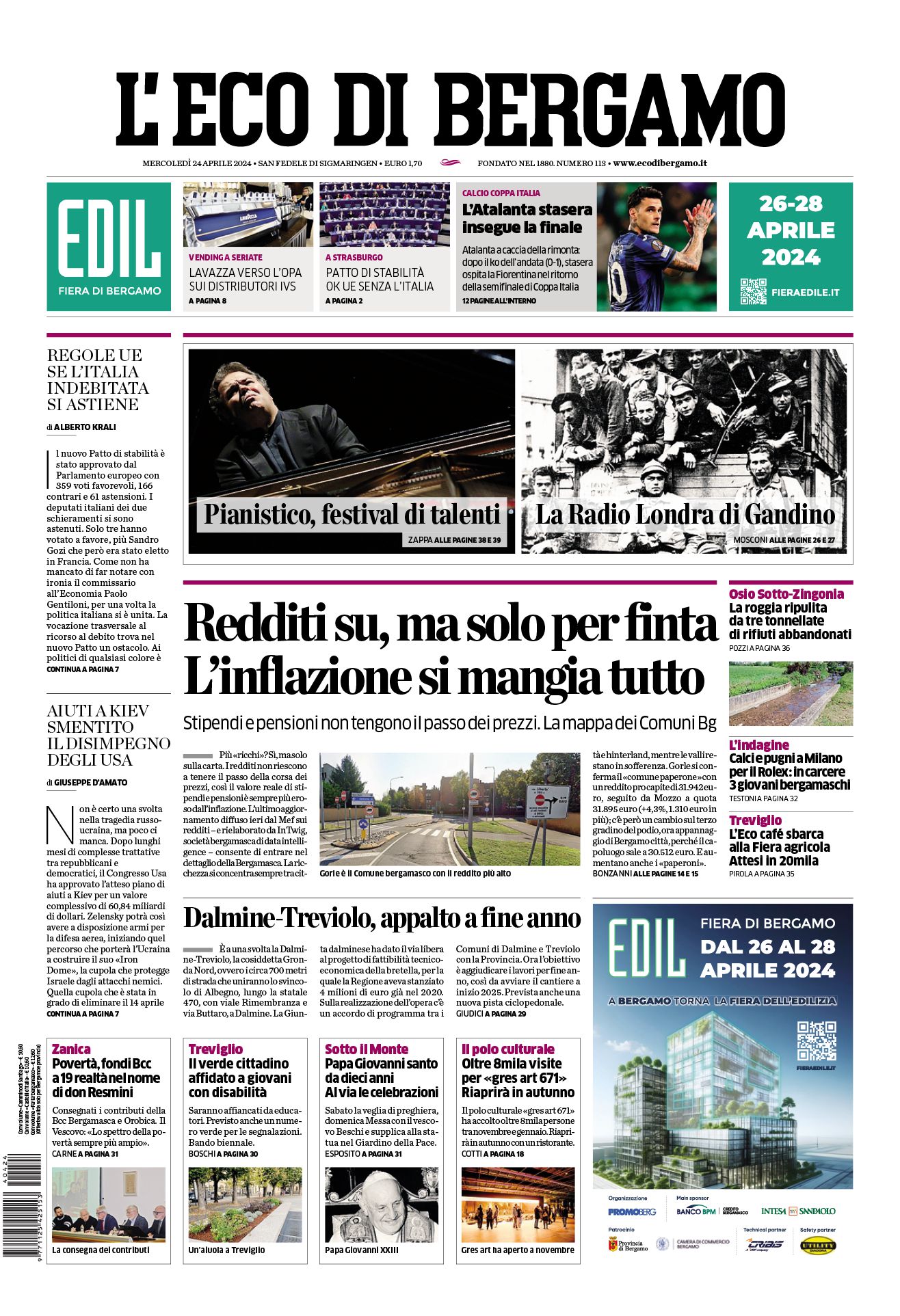 Prima-pagina-eco-di-bergamo-edizione-di-oggi-24-04-2024