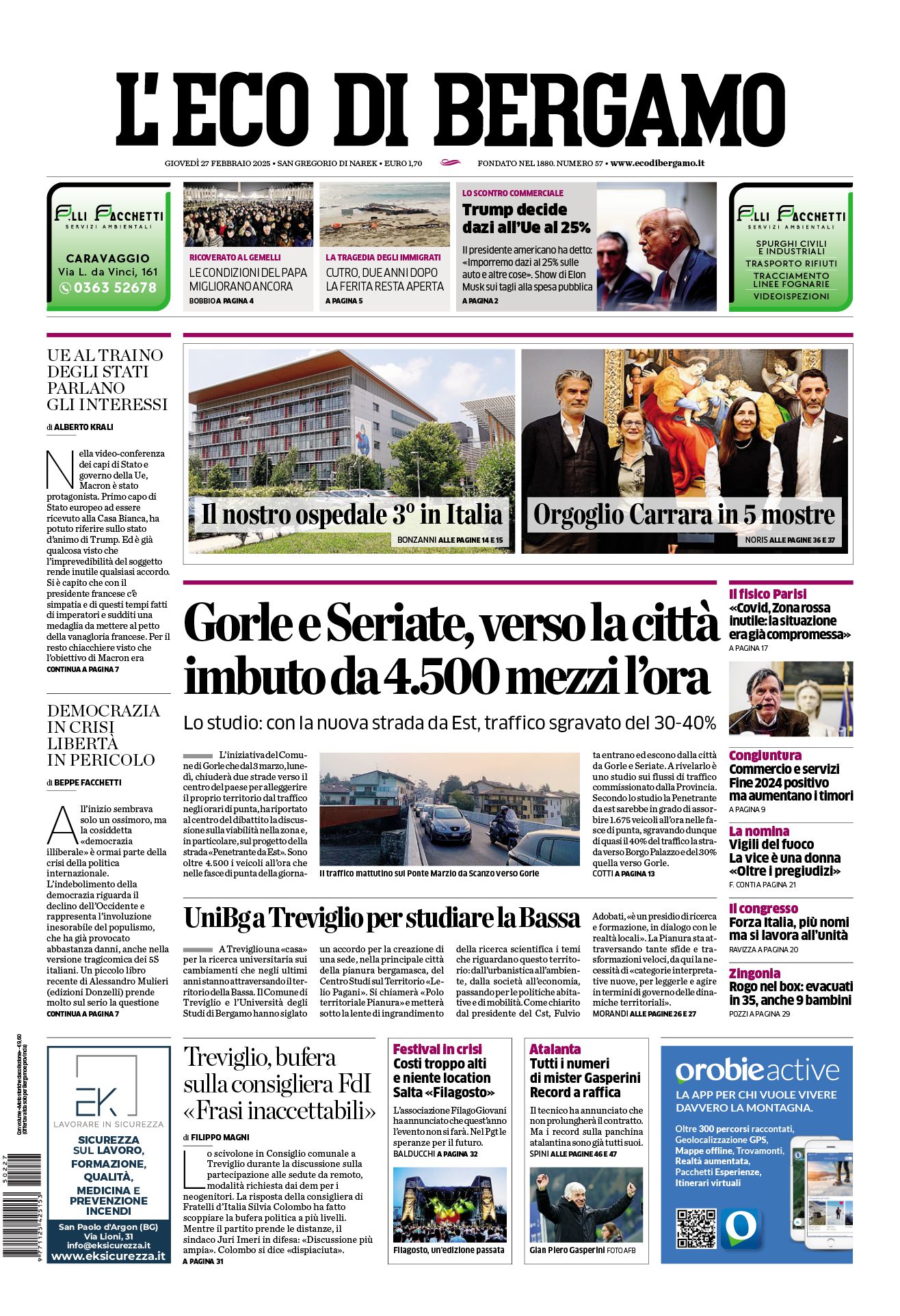 Prima-pagina-eco-di-bergamo-edizione-di-oggi-27-02-2025