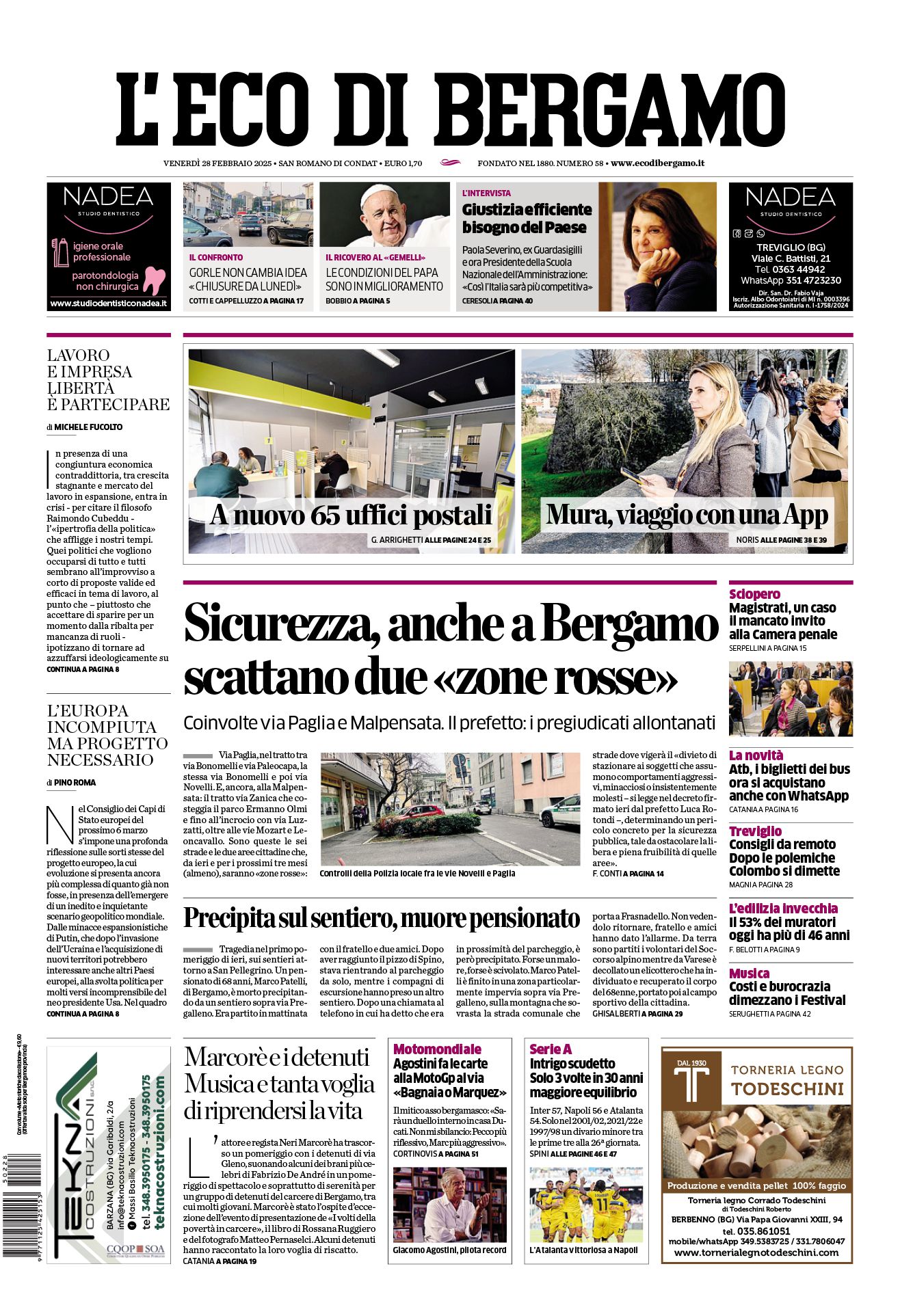 Prima-pagina-eco-di-bergamo-edizione-di-oggi-28-02-2025