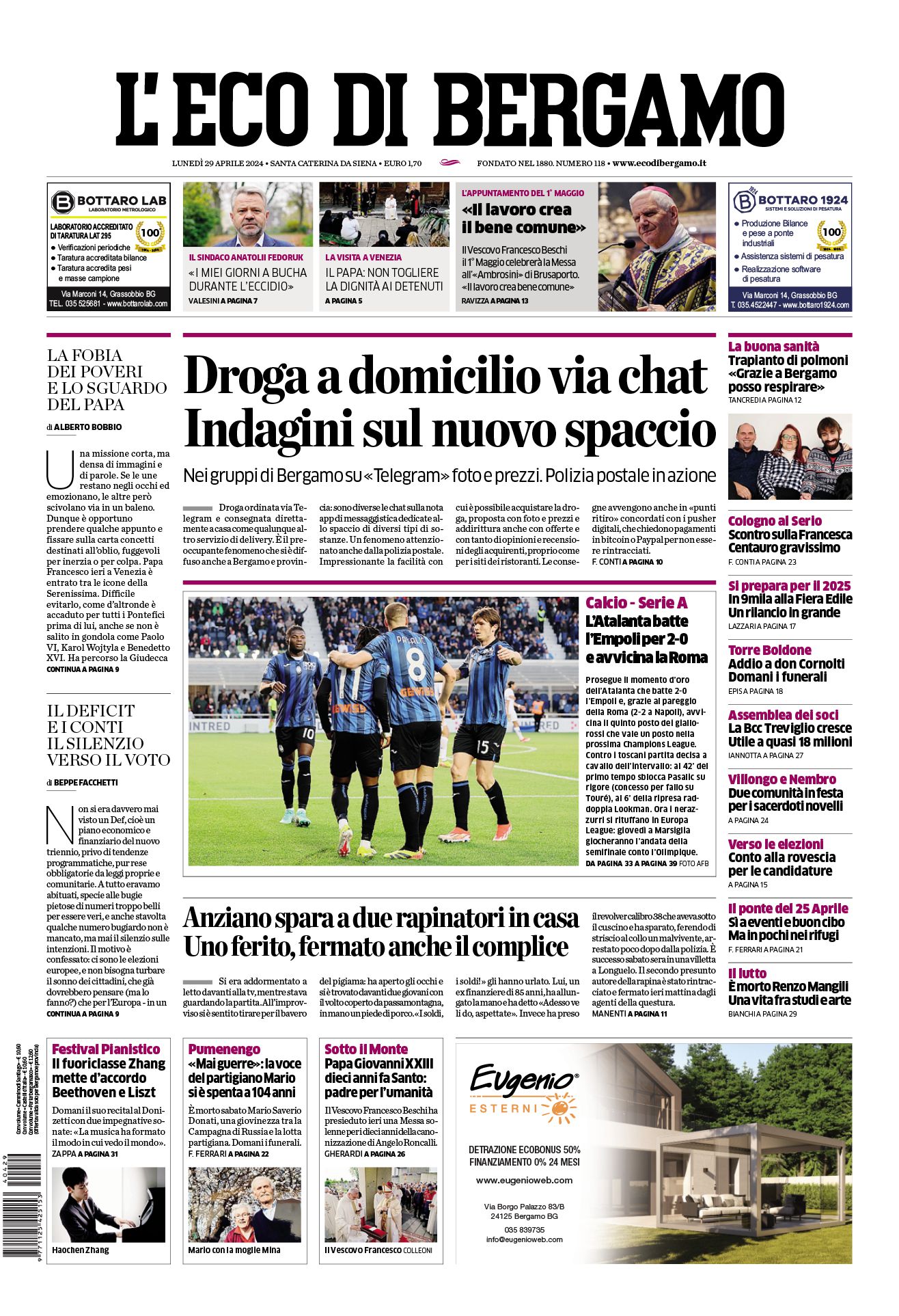 Prima-pagina-eco-di-bergamo-edizione-di-oggi-29-04-2024