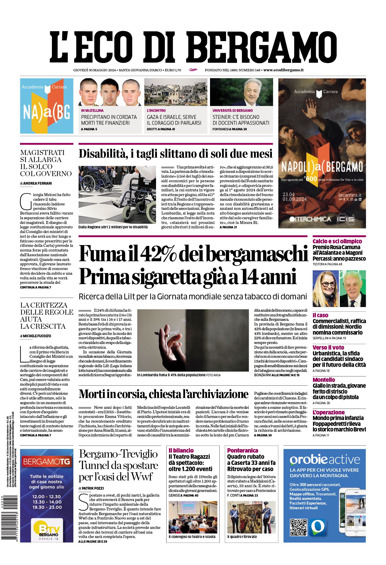 Prima-pagina-eco-di-bergamo-edizione-di-oggi-30-05-2024