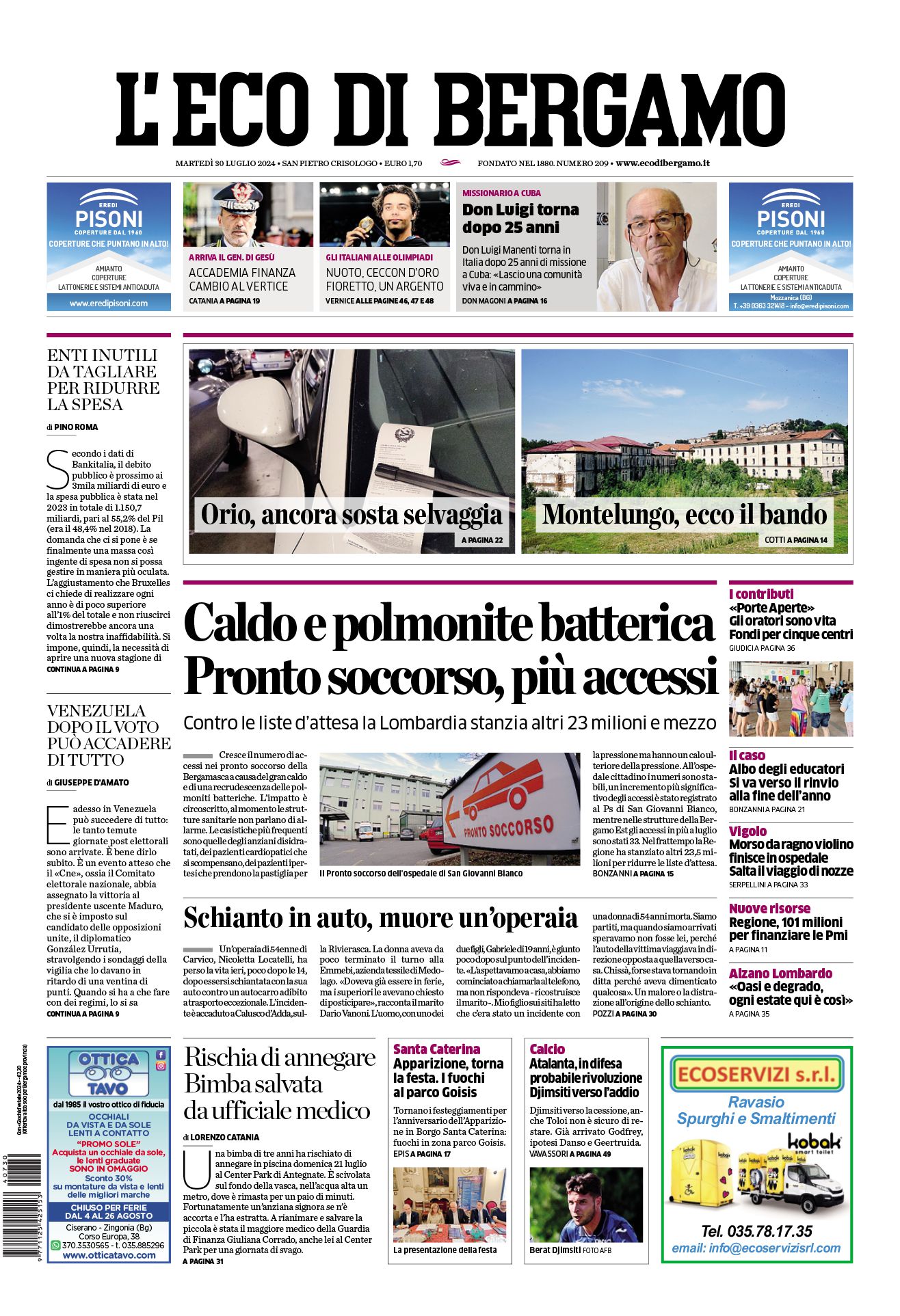 Prima-pagina-eco-di-bergamo-edizione-di-oggi-30-07-2024