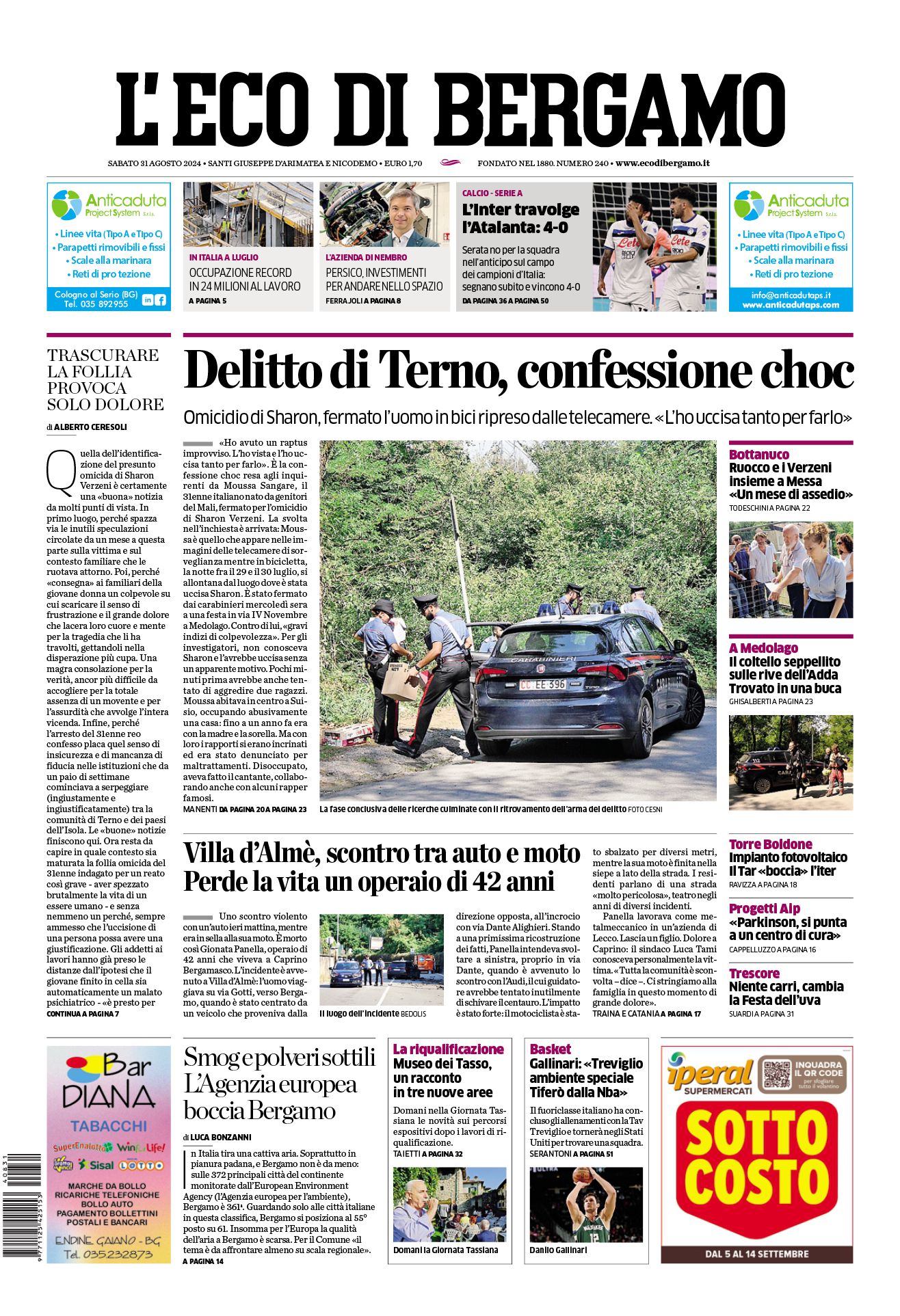 Prima-pagina-eco-di-bergamo-edizione-di-oggi-31-08-2024