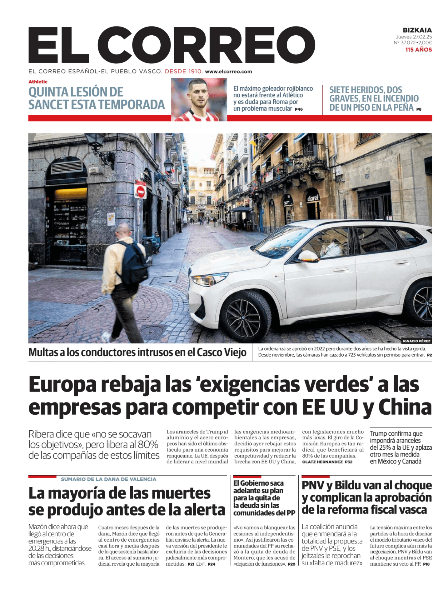 Prima-pagina-el-correo-oggi-edizione-di-oggi-20250227