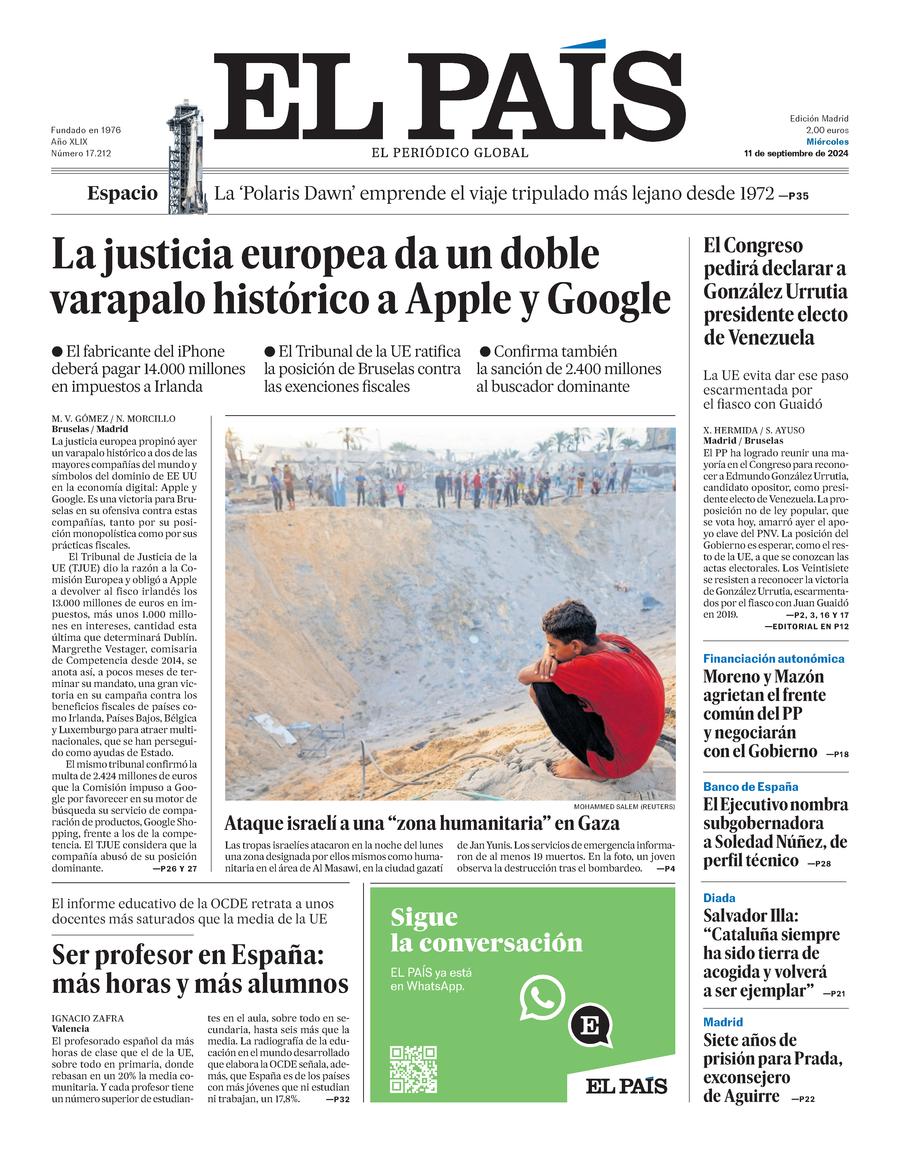 Prima-pagina-el-pais-edizione-di-oggi-Array