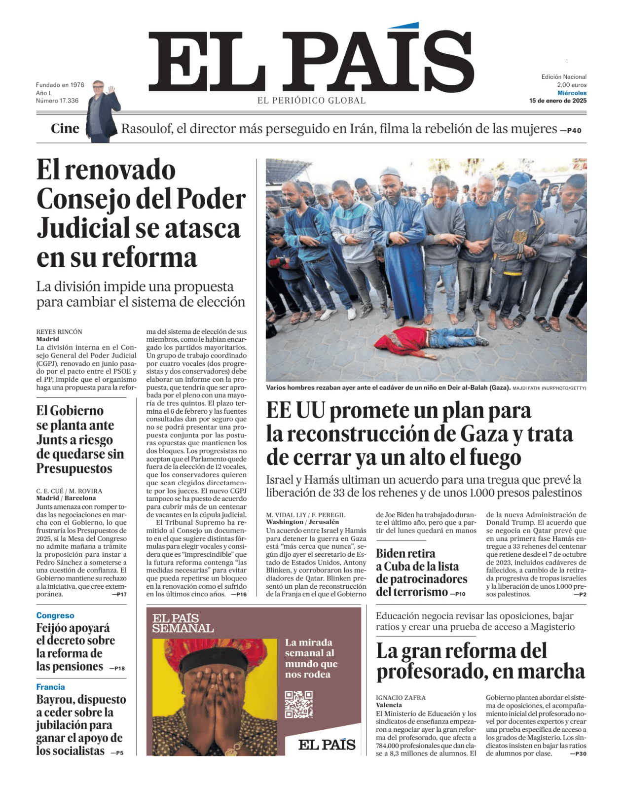 Prima-pagina-el-pais-sport-oggi-edizione-di-oggi-20250115