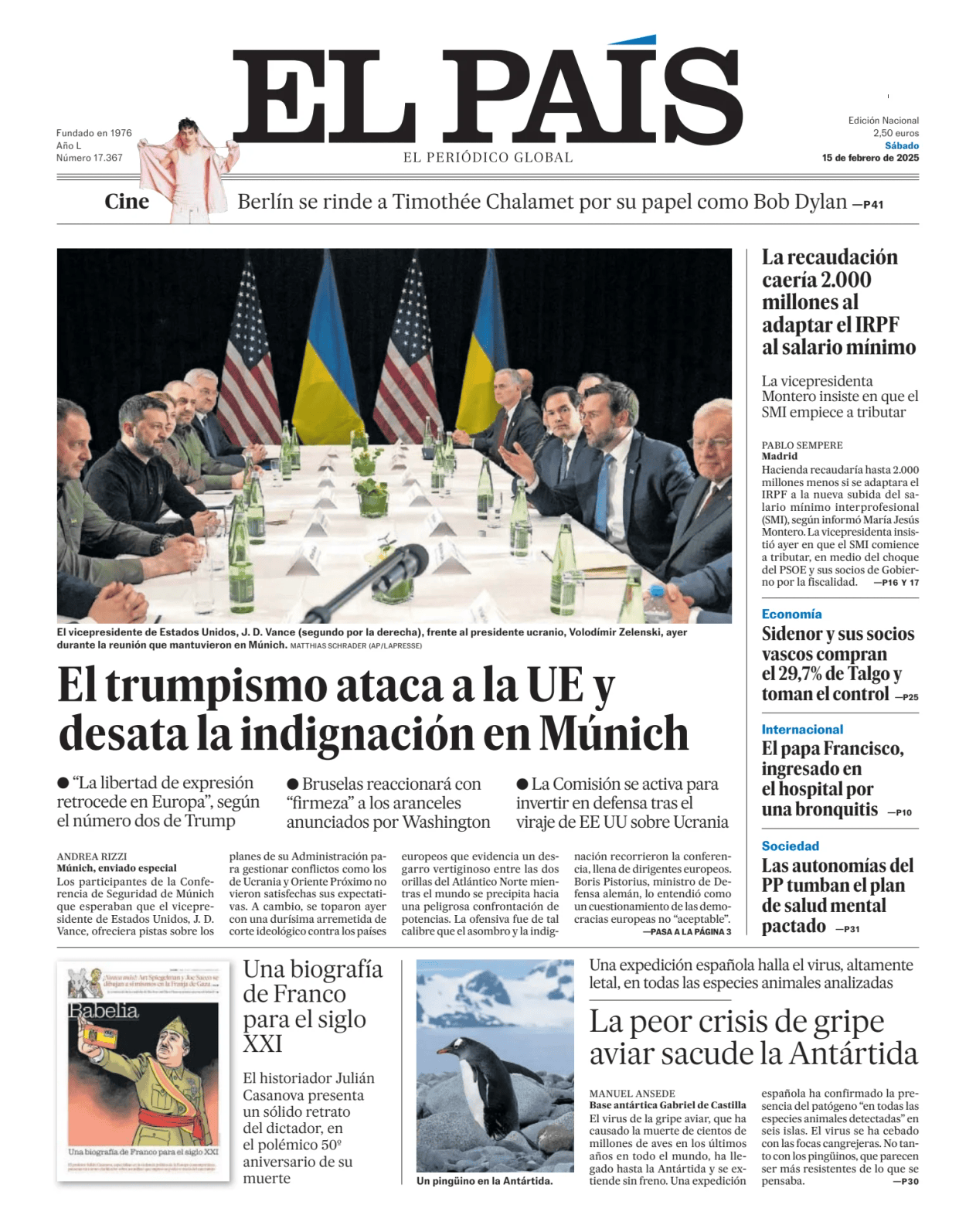 Prima-pagina-el-pais-sport-oggi-edizione-di-oggi-20250215